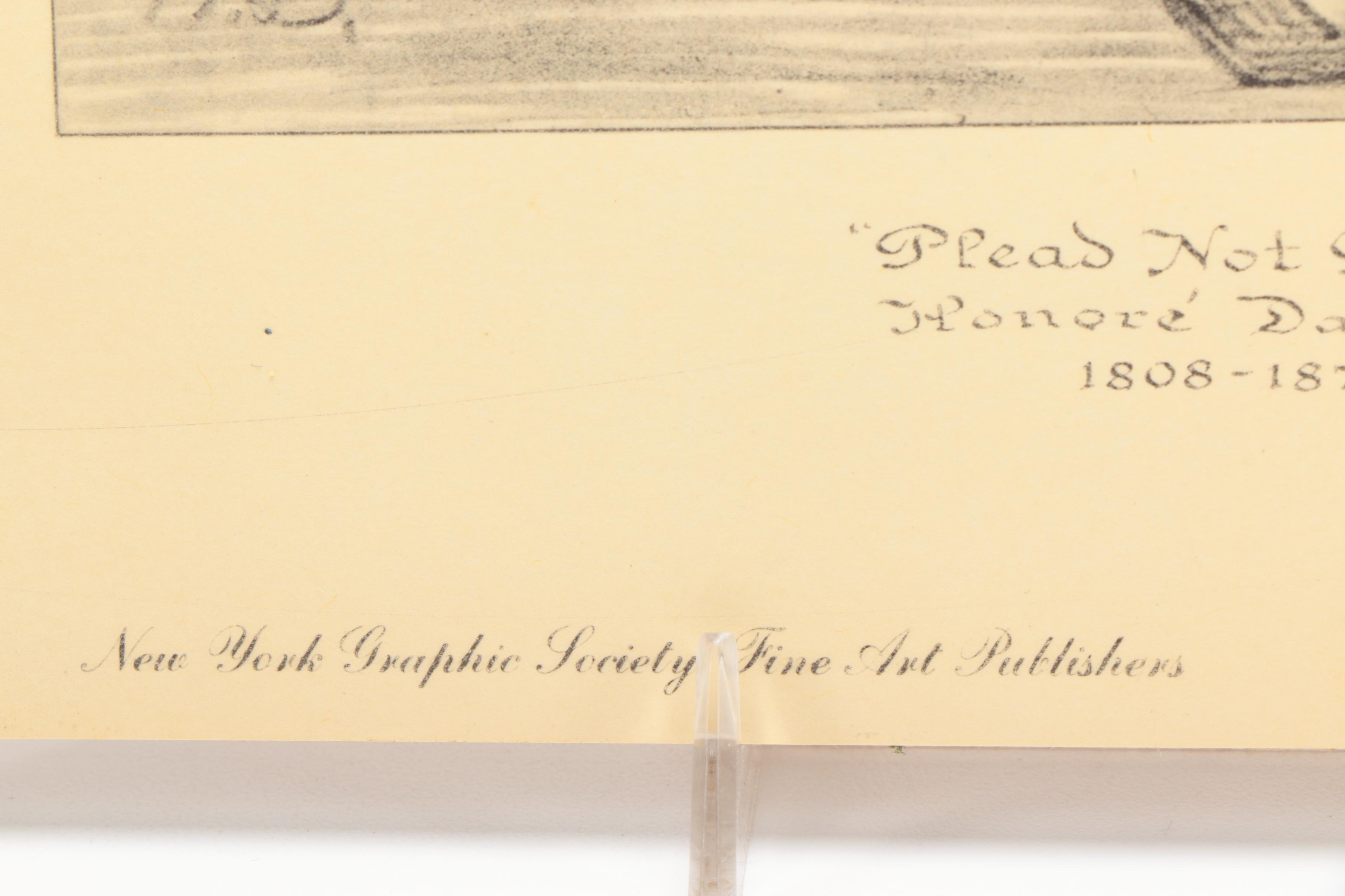 Lithograph Prints After Drawings By Honore Daumier "A Respected Citizen" and "Plead Not Guilty"