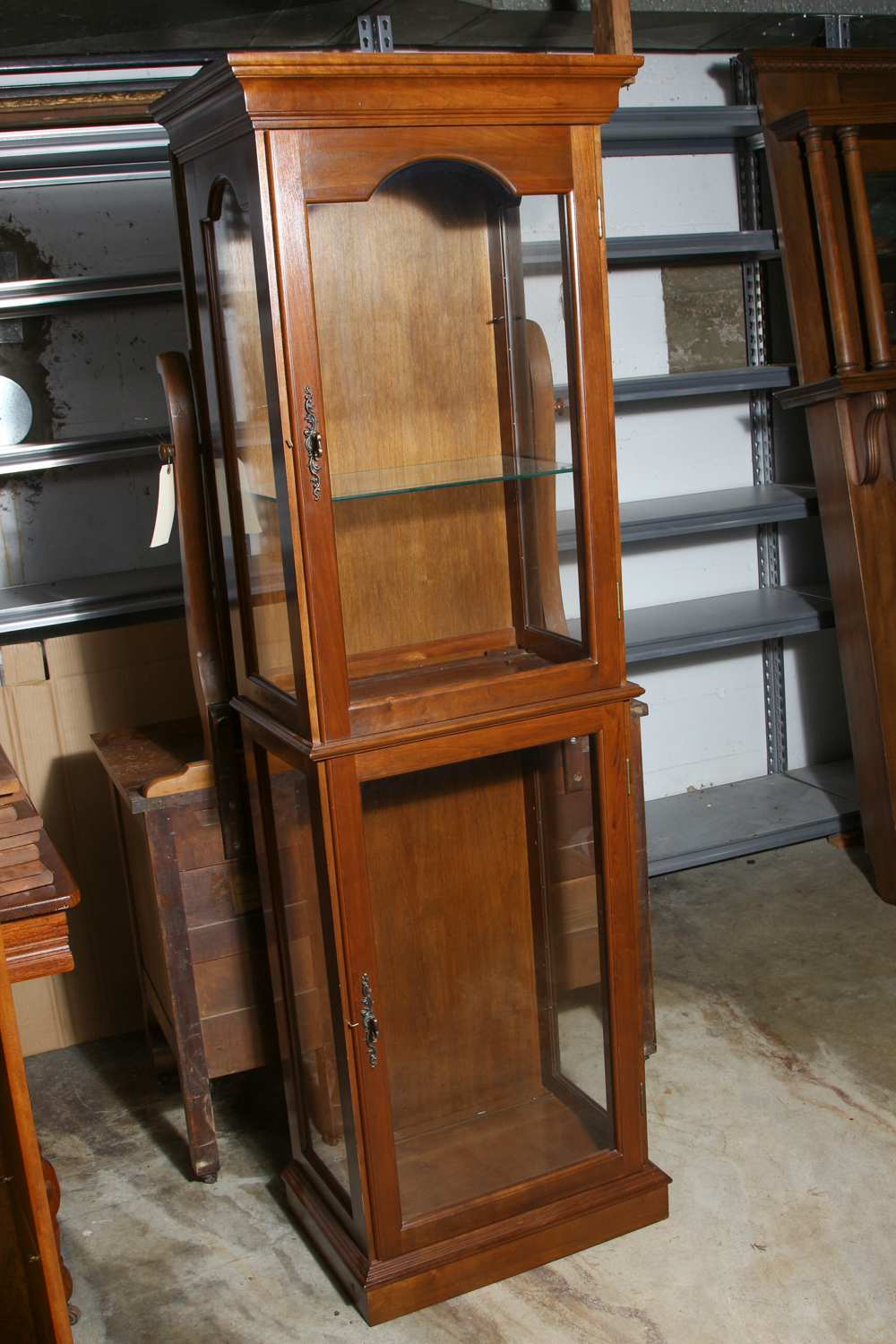 Cherry Illuminated Curio Cabinet