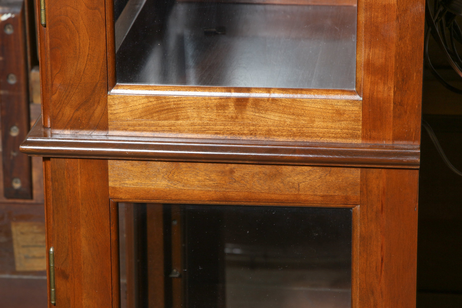 Cherry Illuminated Curio Cabinet