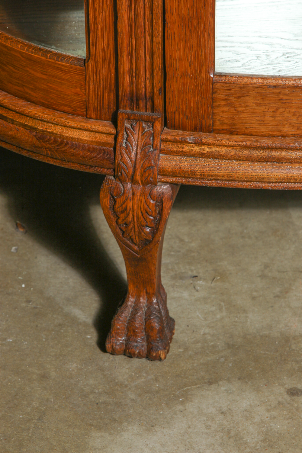 Vintage Oak Curio Cabinet
