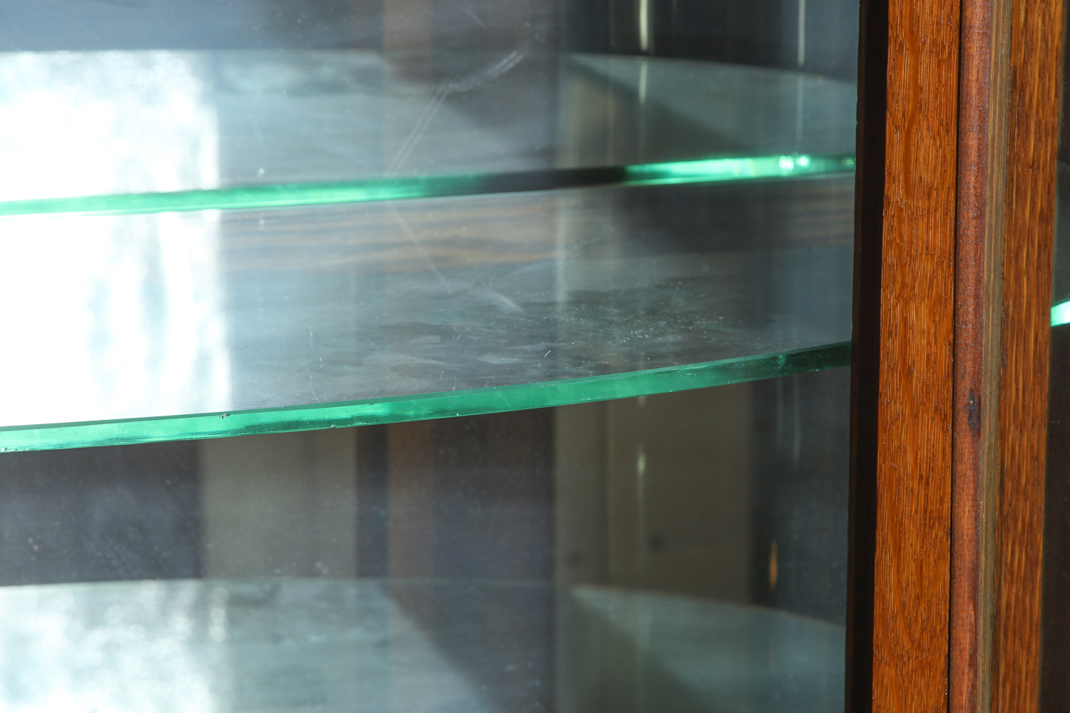 Vintage Oak Curio Cabinet