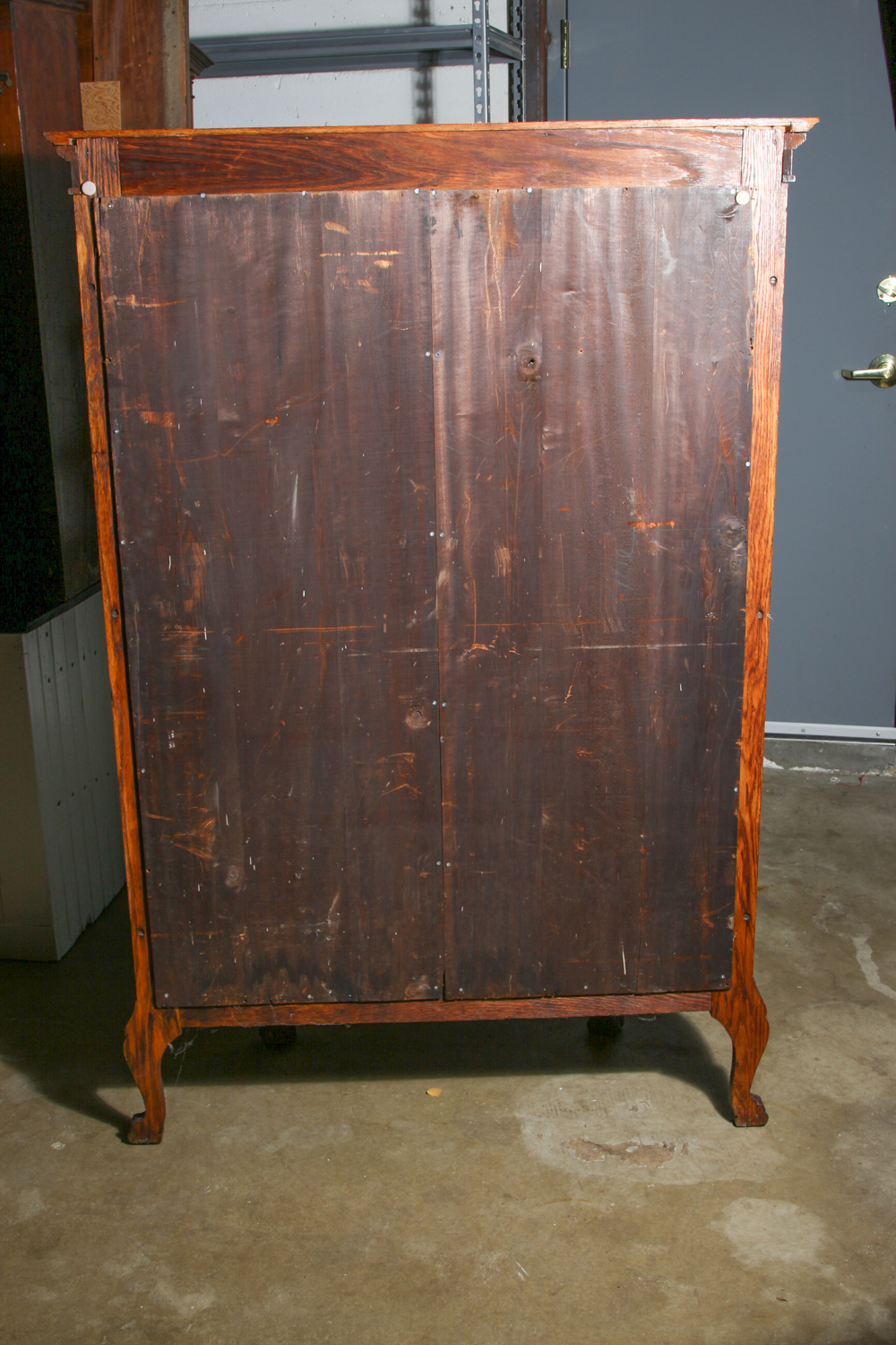 Vintage Oak Curio Cabinet