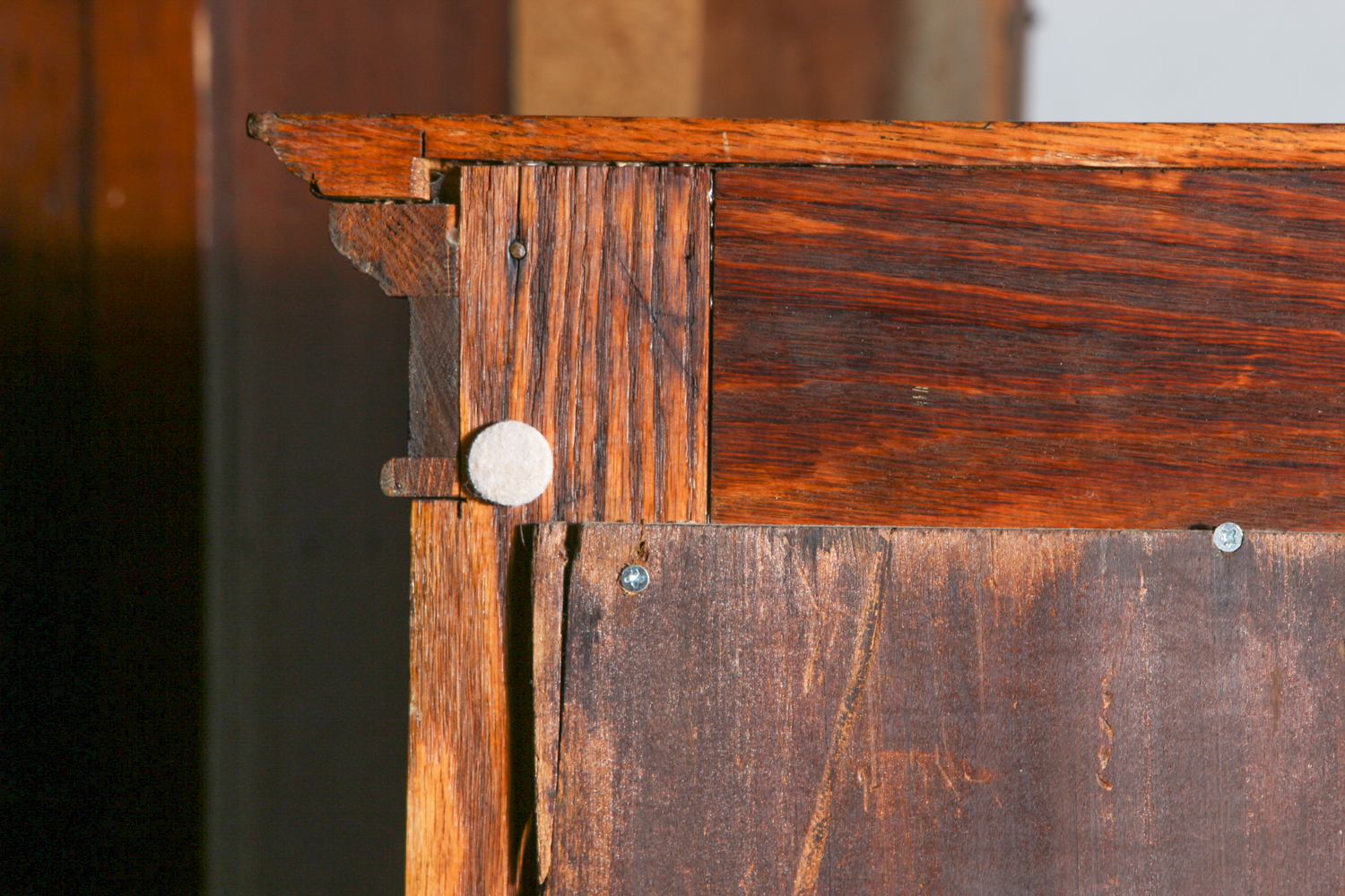 Vintage Oak Curio Cabinet