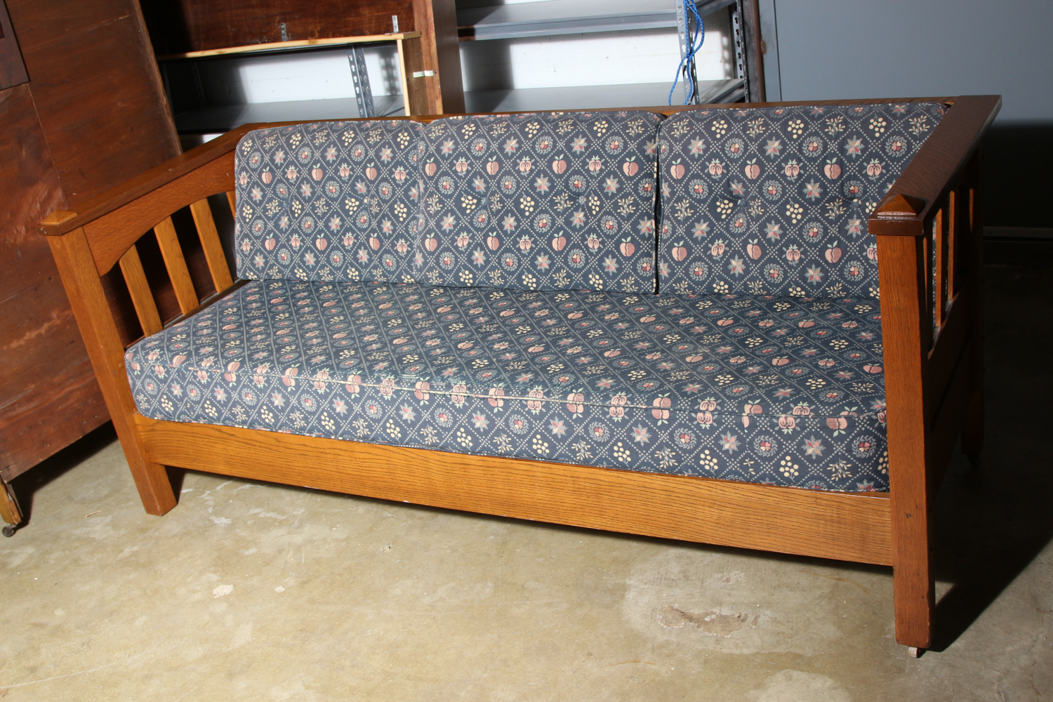 Mission Style Oak Couch