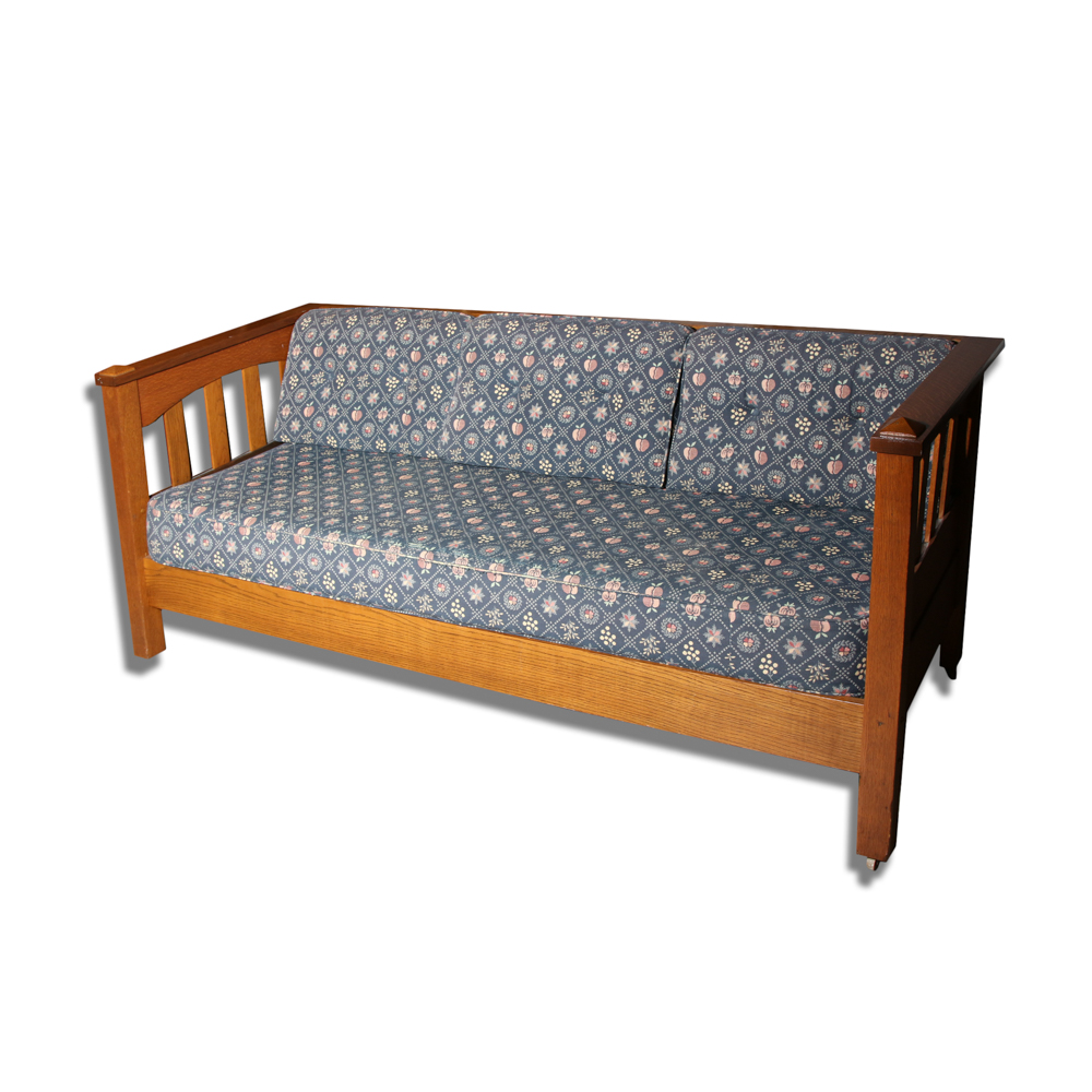Mission Style Oak Couch