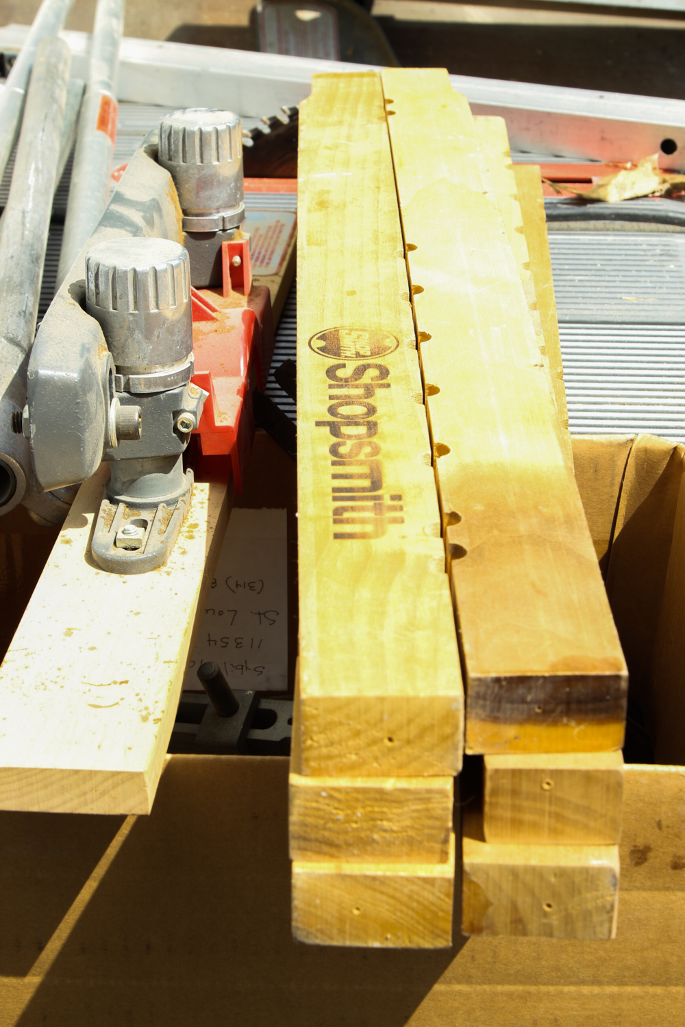 ShopSmith Woodworking Bench and Band Saw with Accessories