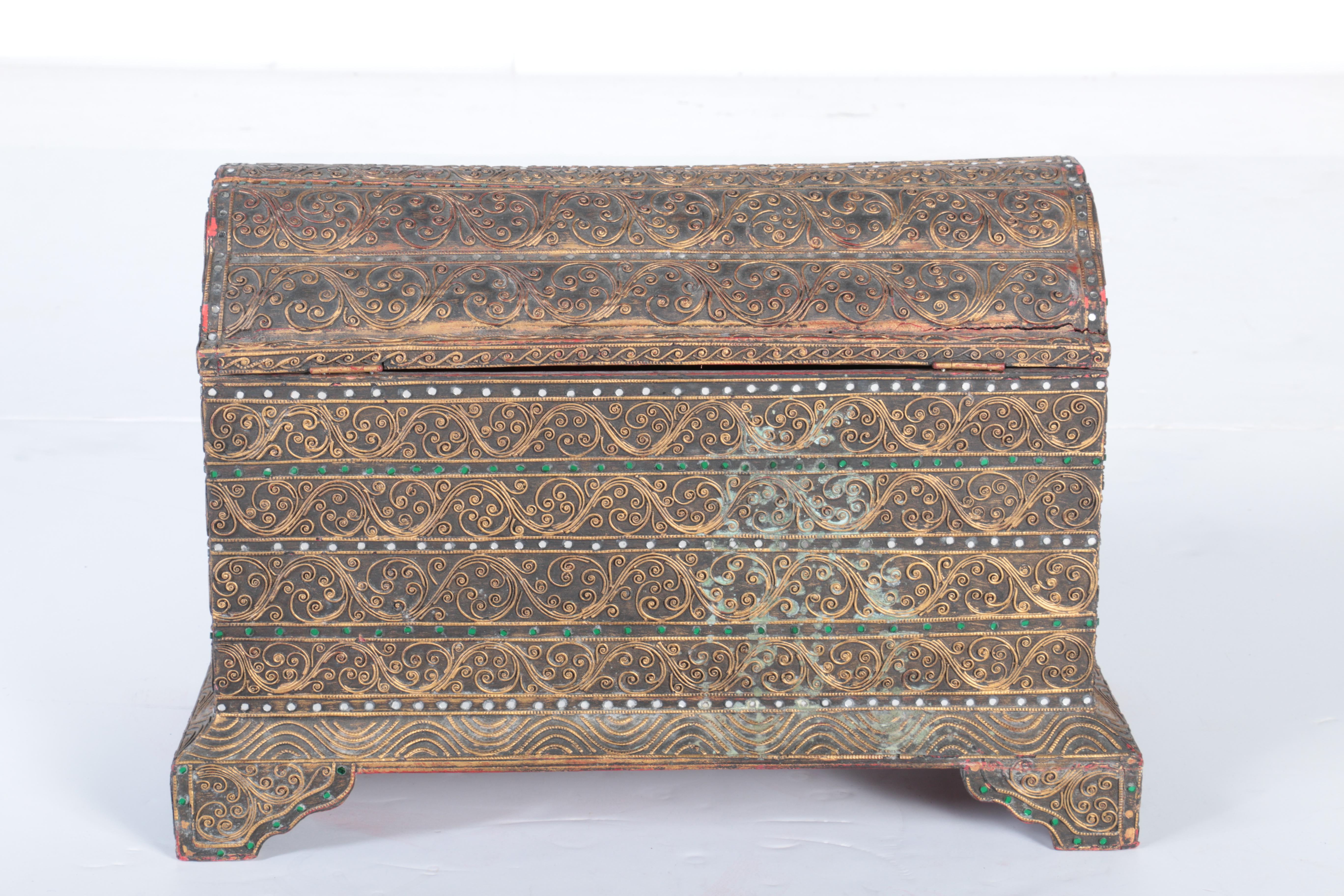 Ornate Footed Storage Box