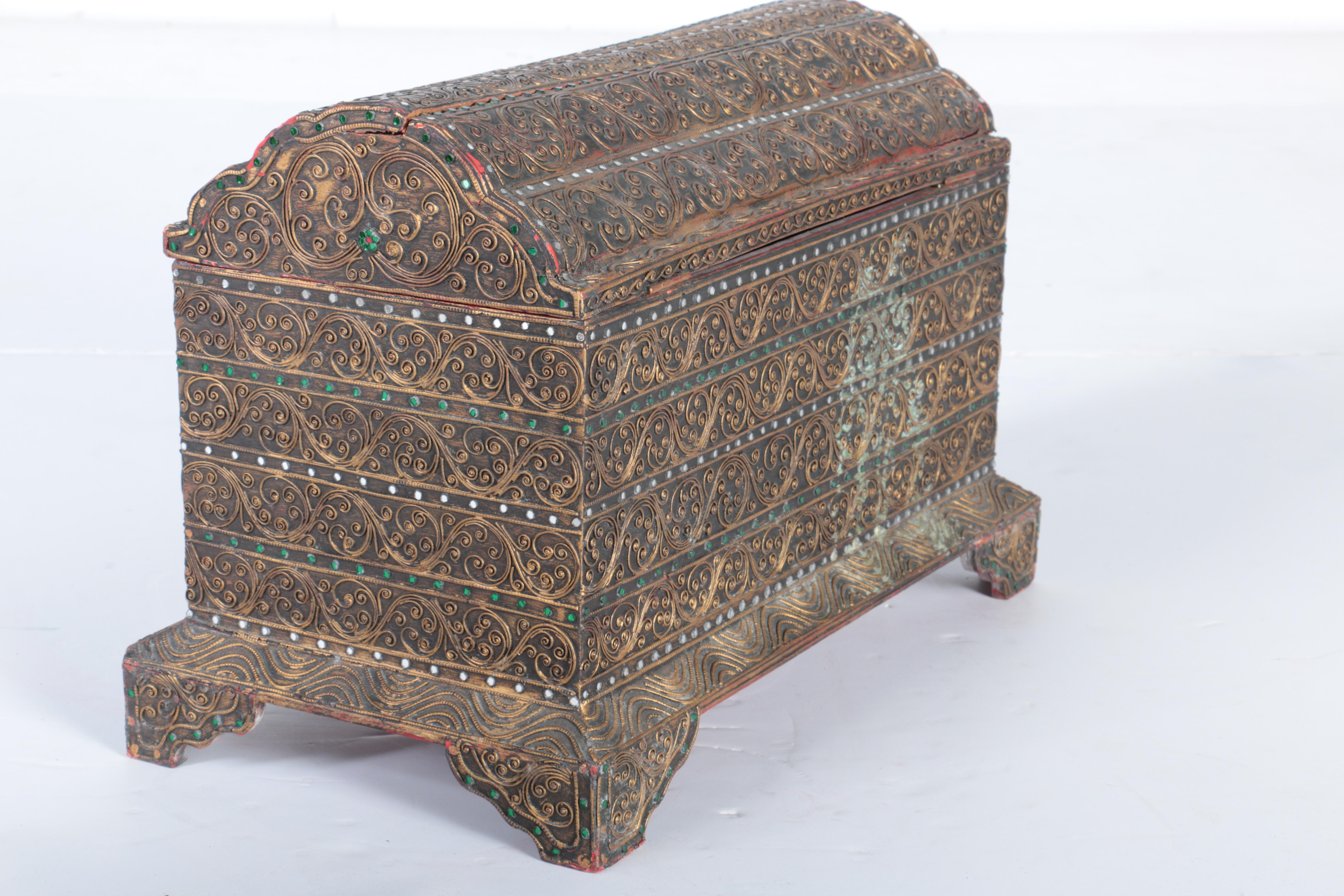 Ornate Footed Storage Box