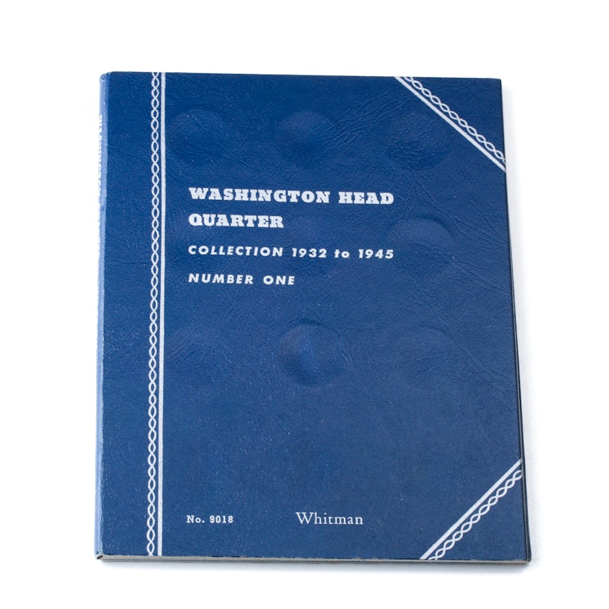 Whitman Washington Head Silver Quarter Set 1932 -1945