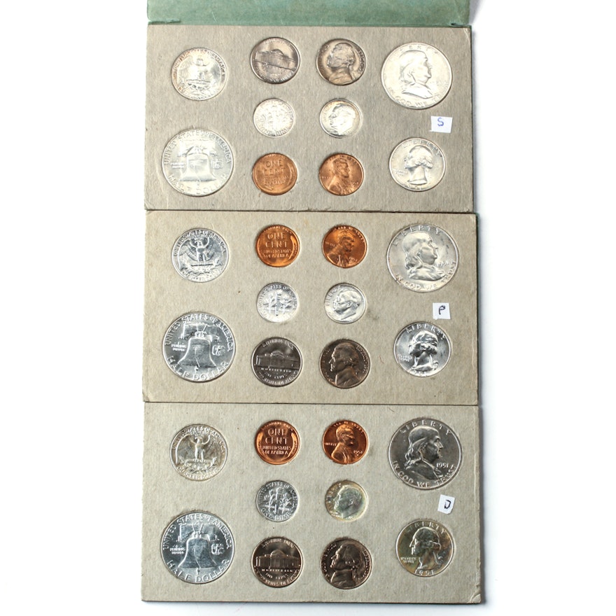 1951 Uncirculated Coin Set From the United States Mint
