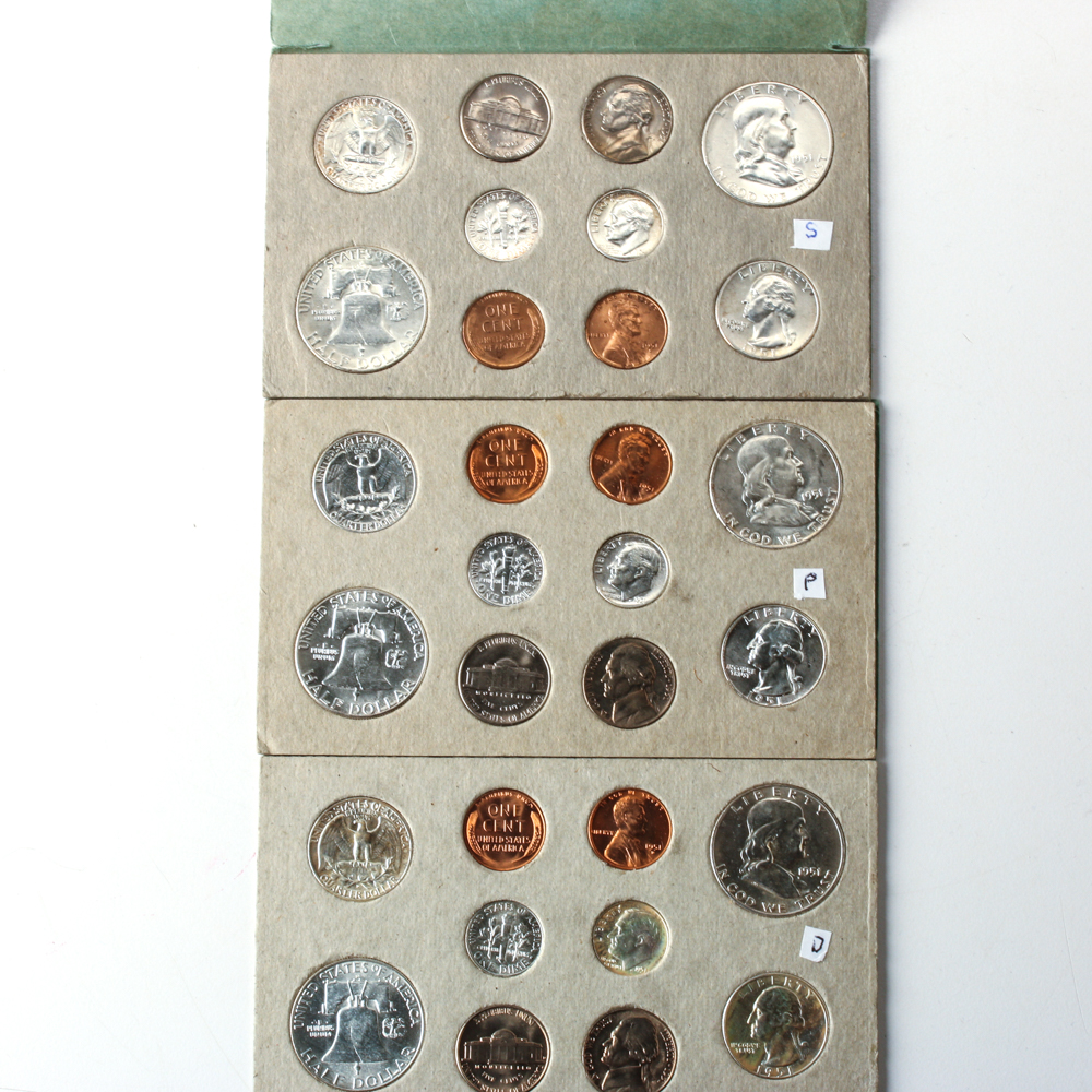 1951 Uncirculated Coin Set From the United States Mint