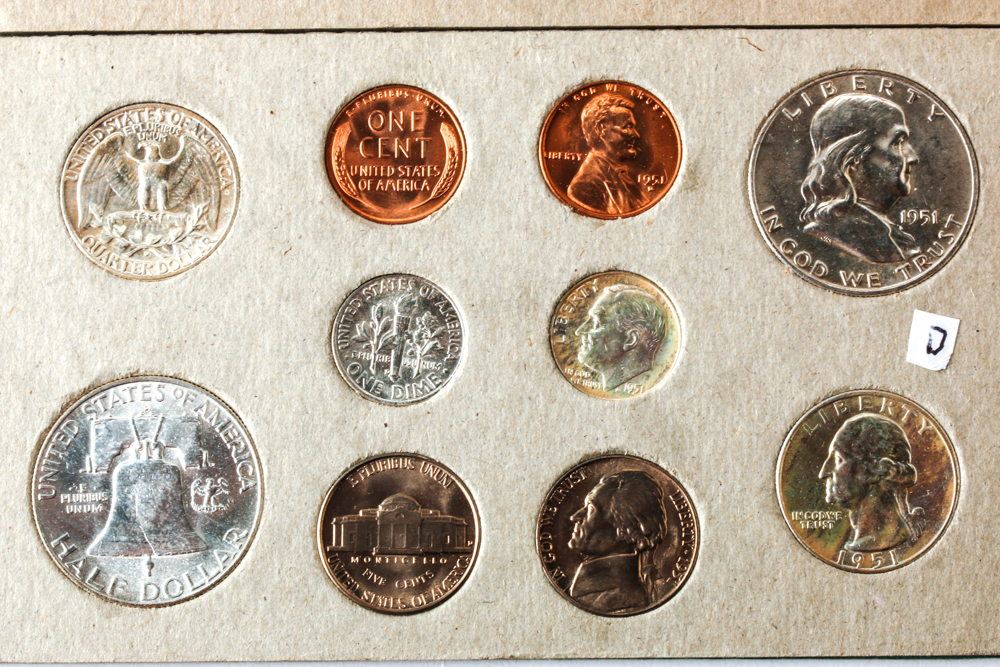 1951 Uncirculated Coin Set From the United States Mint