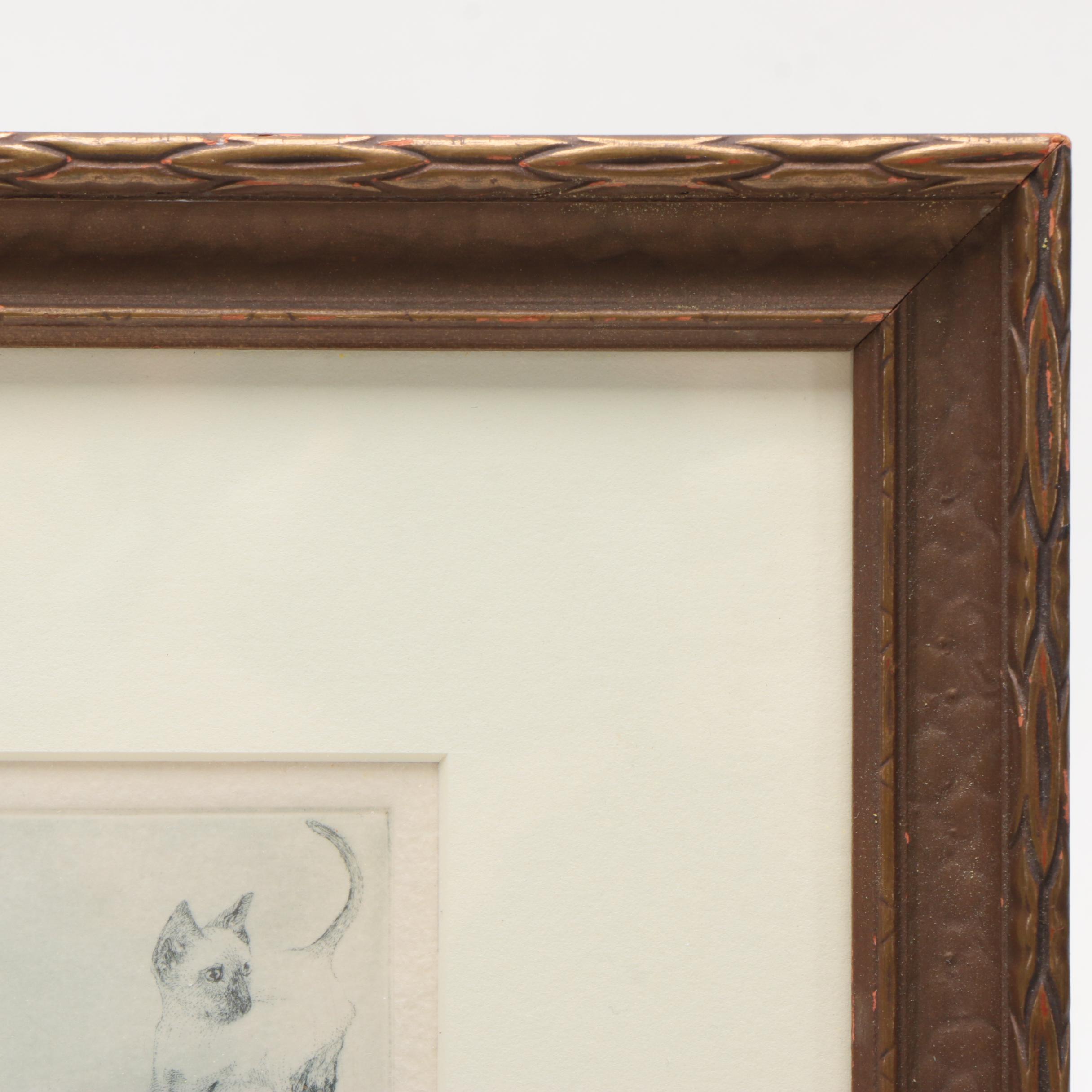 Limited Edition and Artist Proof Intaglio Prints of Cats