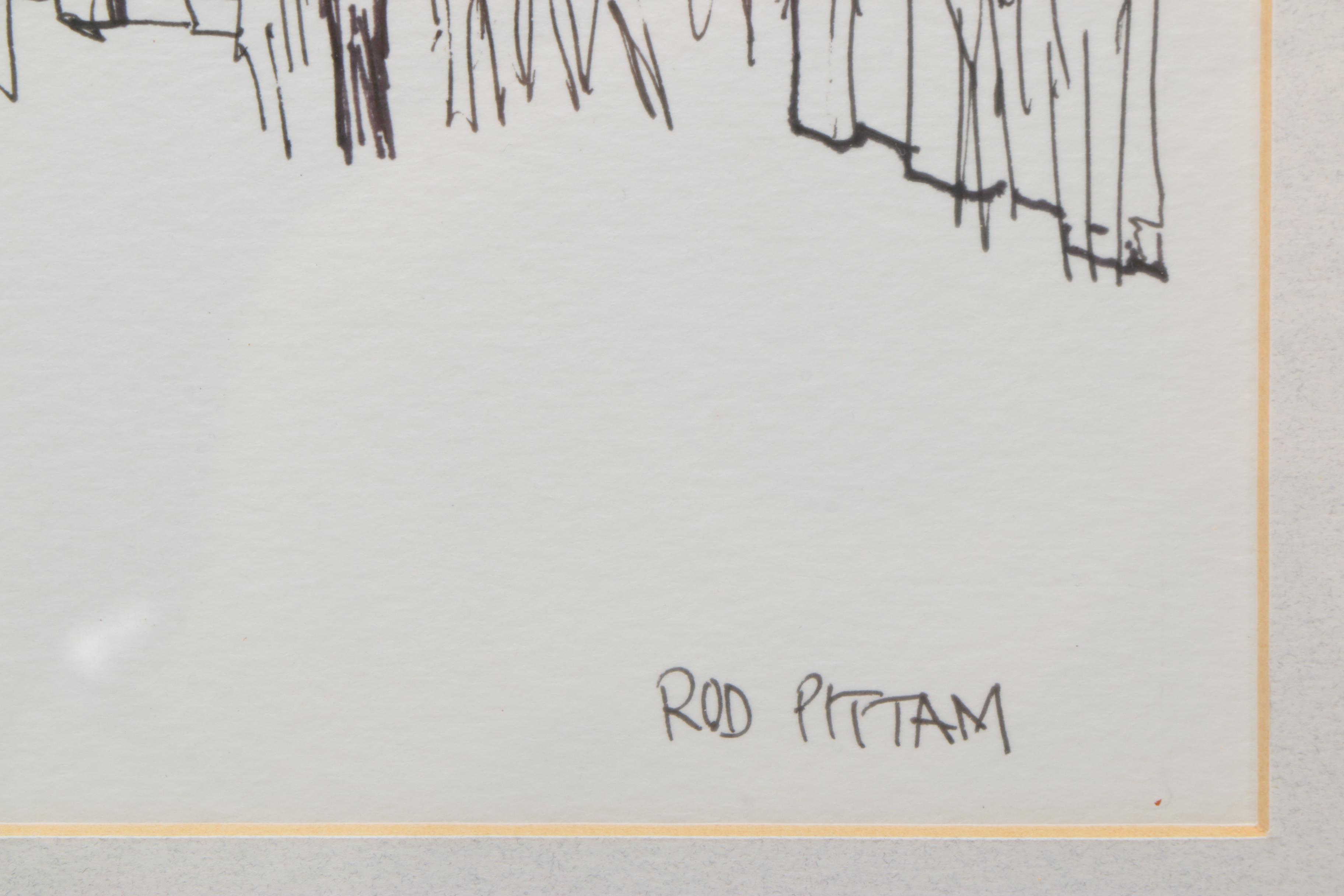 Rod Pittam Watercolor and Pen Drawing "Santa Maria del Fiore"