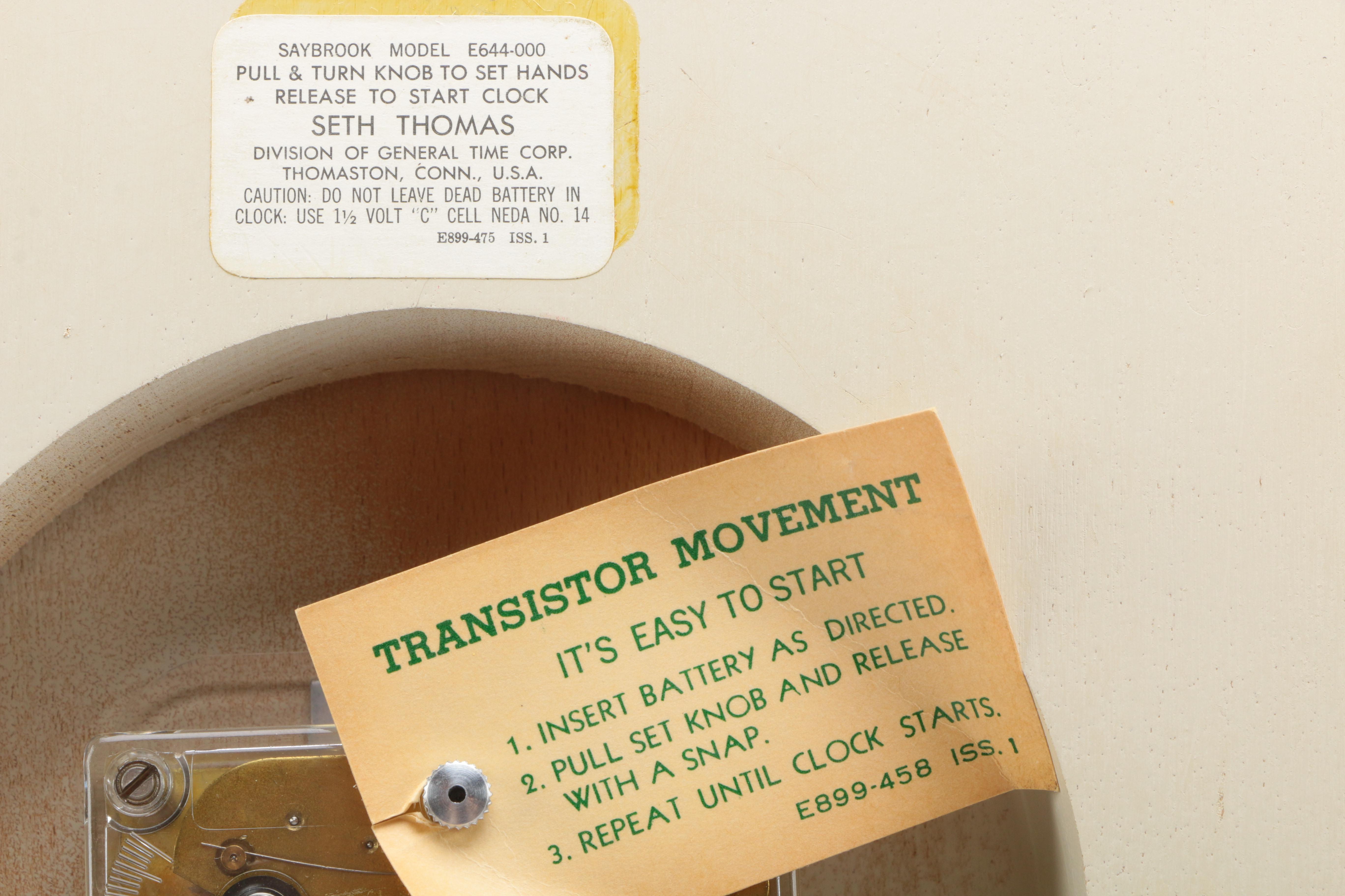 Seth Thomas Wall Clock