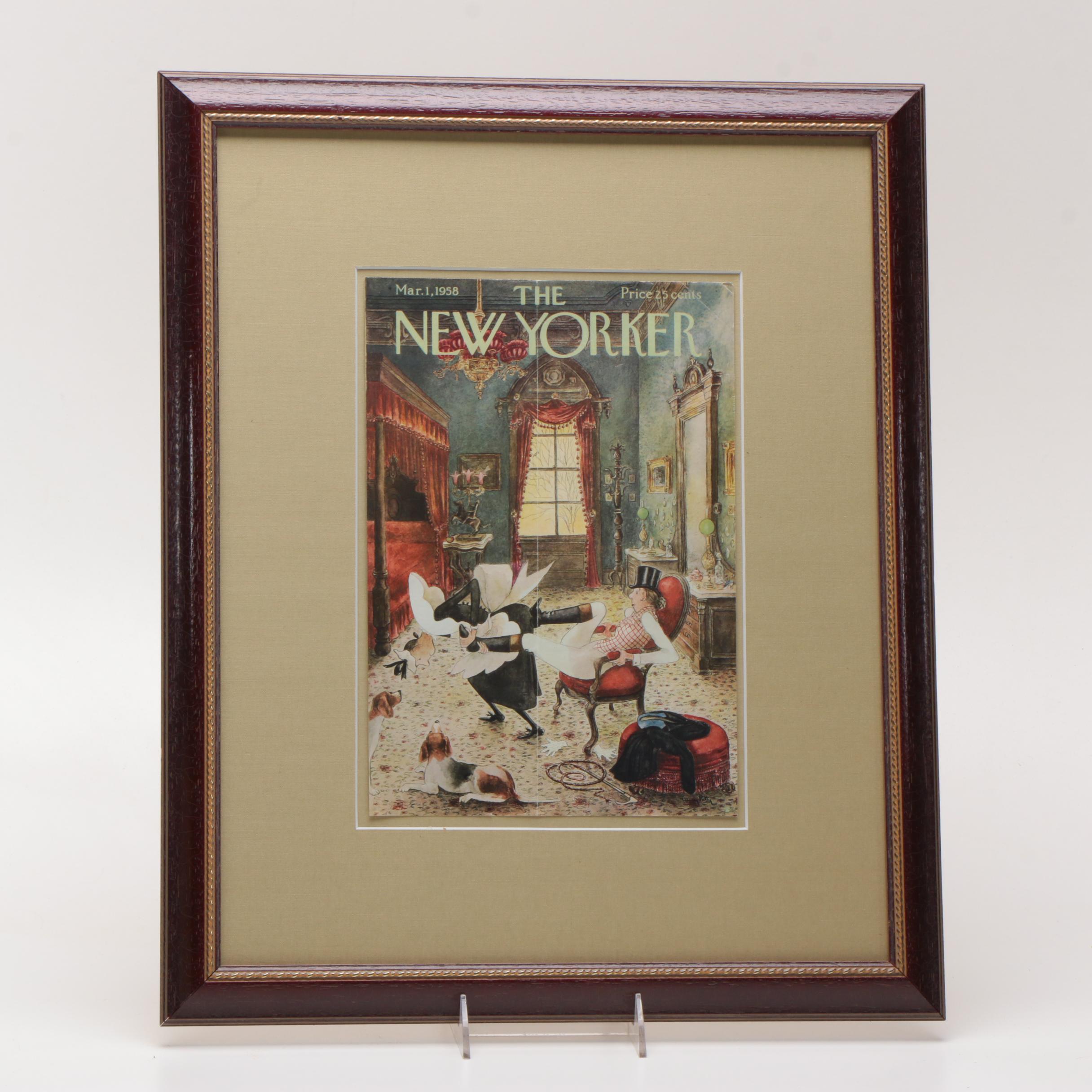 Framed Offset Lithograph Cover of "The New Yorker" Magazine