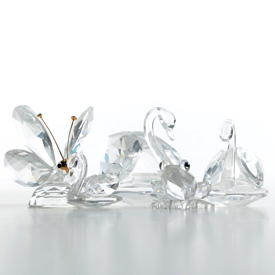 Crystal Animal Figurines Including Swarovski