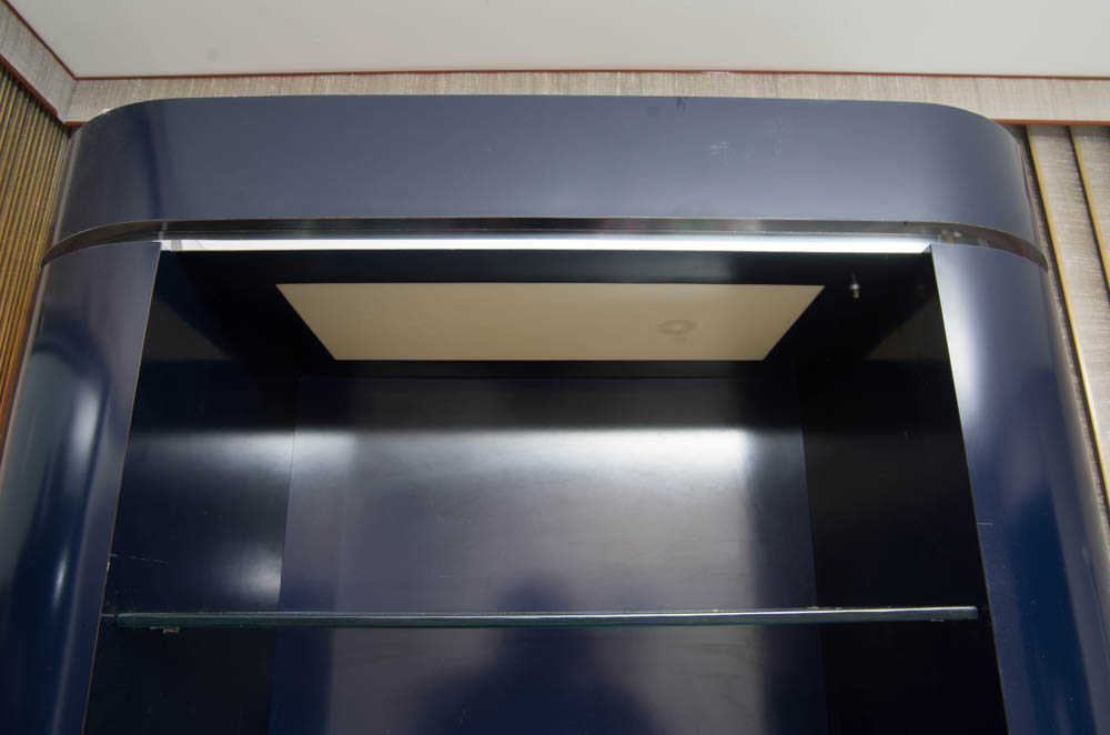 Modern Style Navy Blue Bookcase