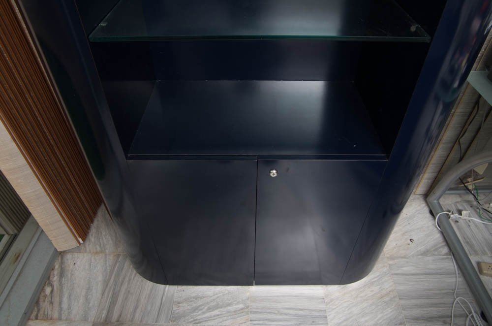 Modern Style Navy Blue Bookcase