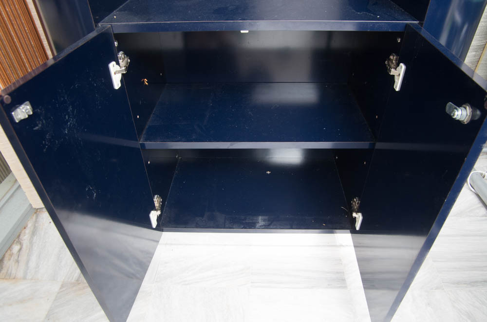 Modern Style Navy Blue Bookcase