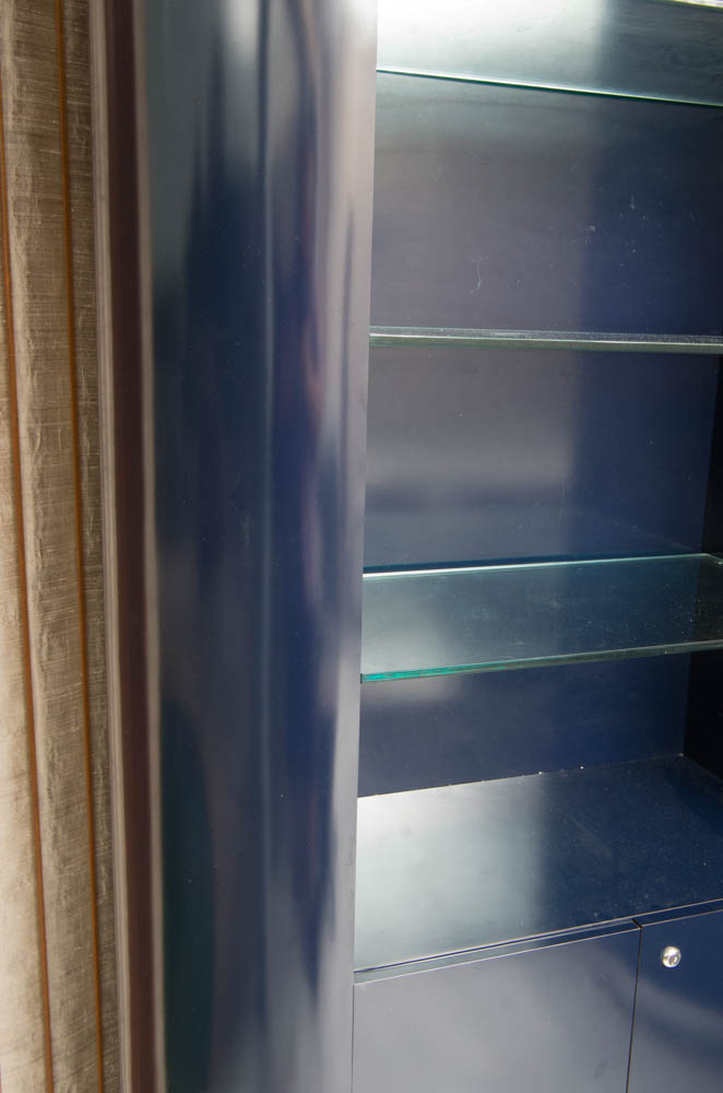 Modern Style Navy Blue Bookcase