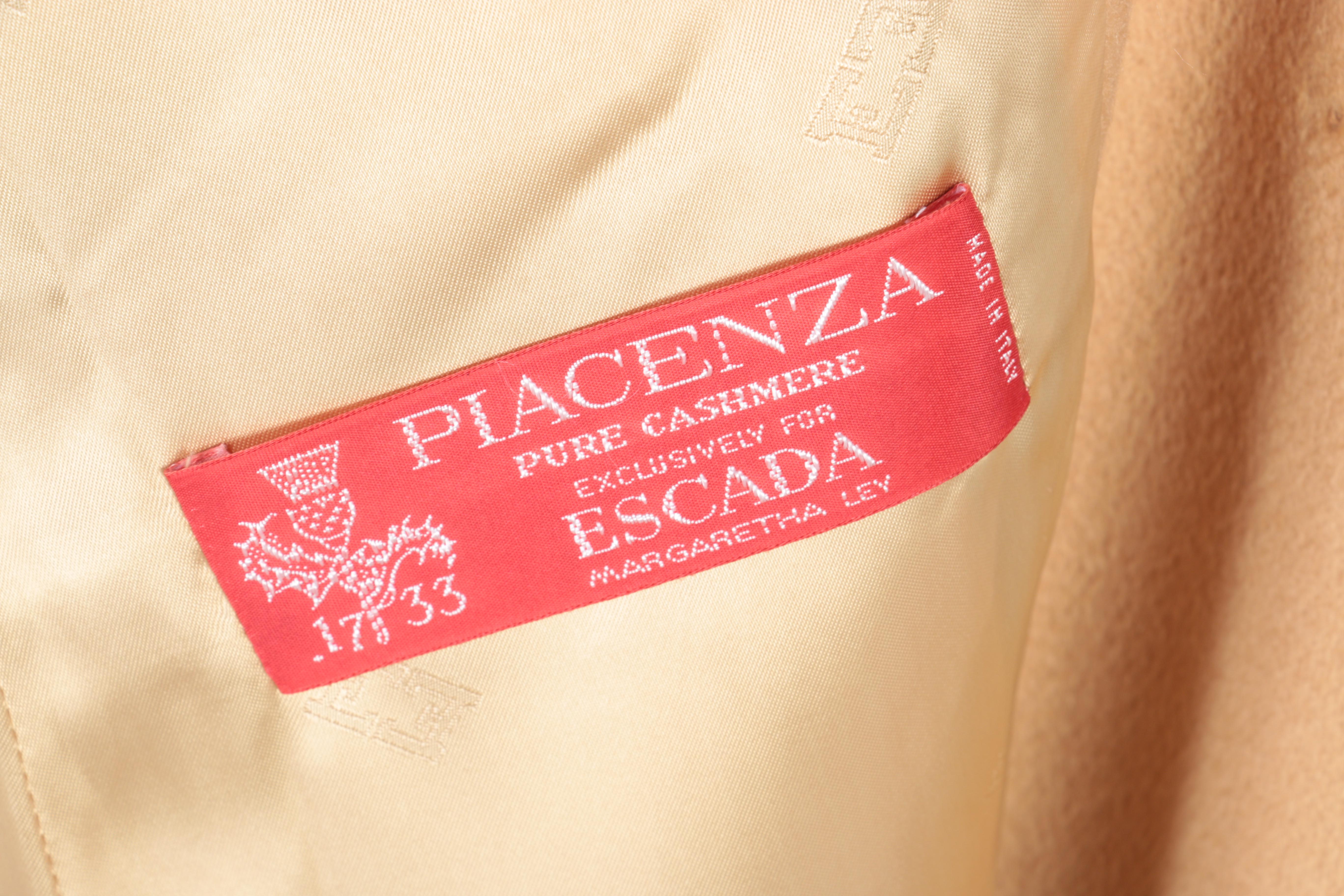 Escada Margaretha Ley Cashmere Full Length Coat