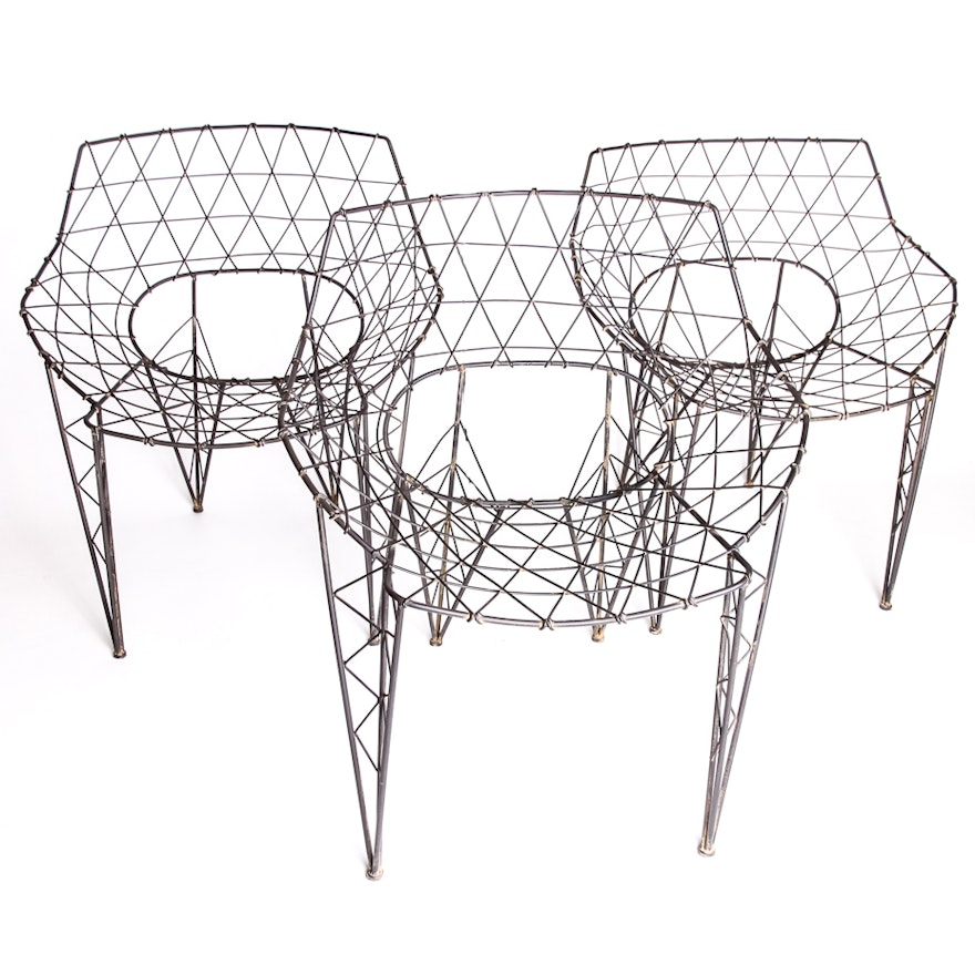 Set of Modernist Metal Chairs