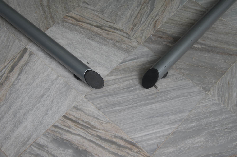 Frosted Glass Top L-Shaped Desk