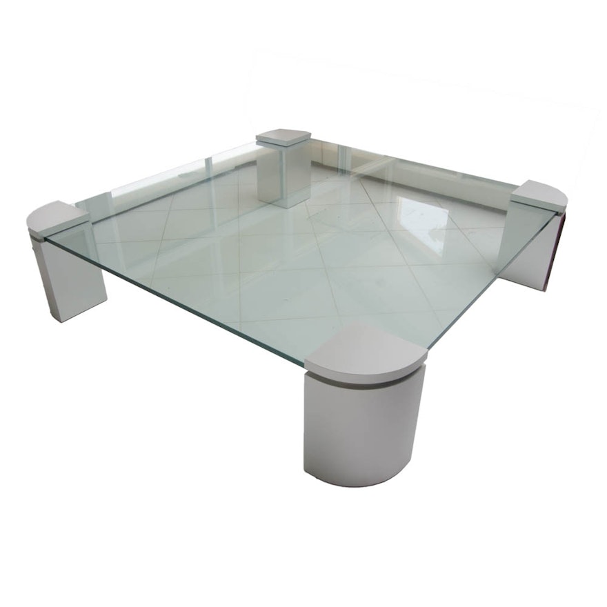 Modern Style Glass Top Coffee Table