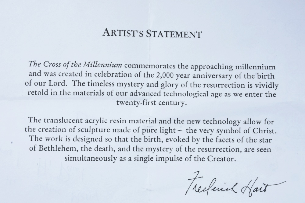 Frederick Hart Limited Edition "Cross of the Millenium" Sculpture