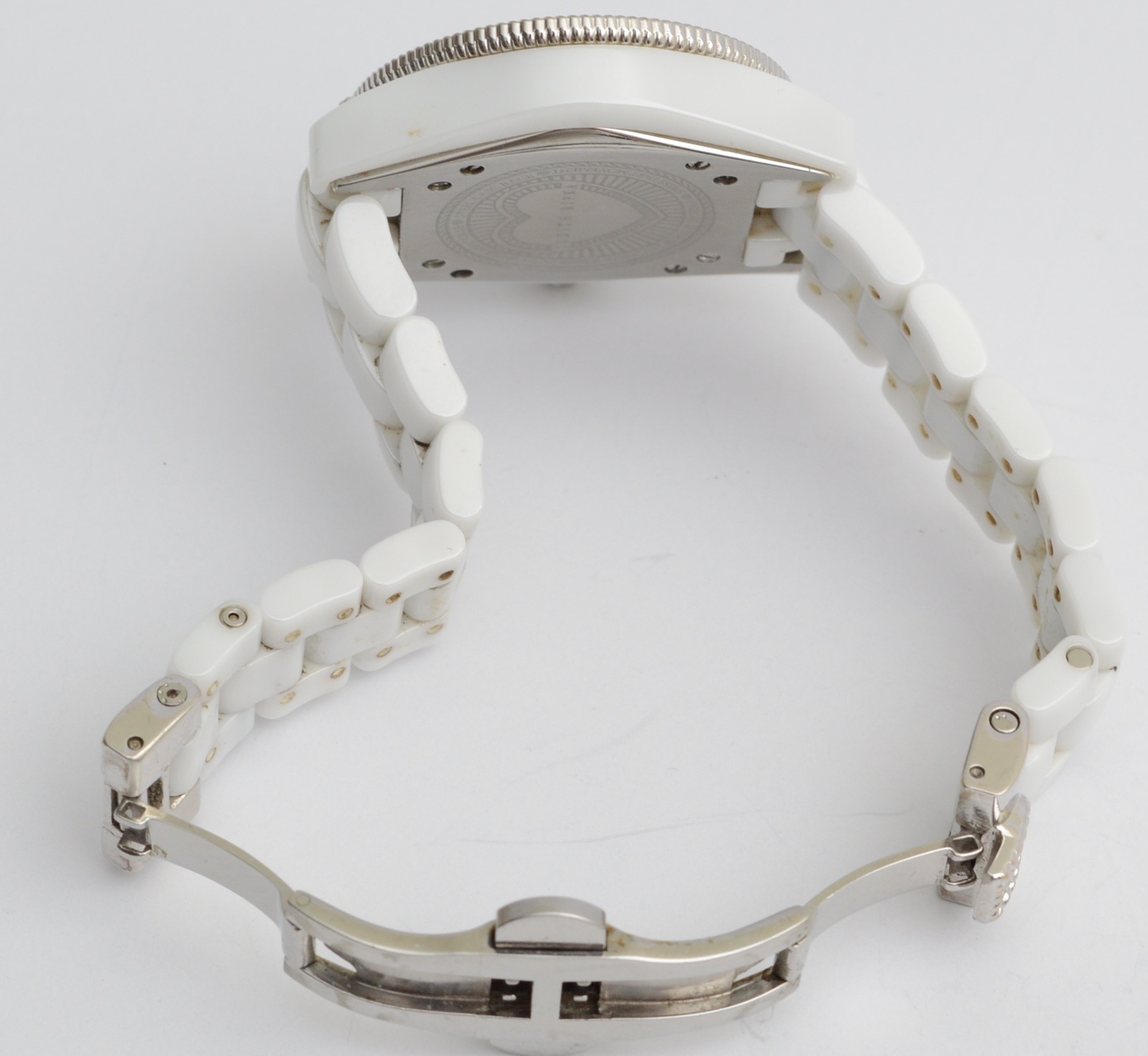 Judith Ripka Ceramic and Glass Crystal Watch