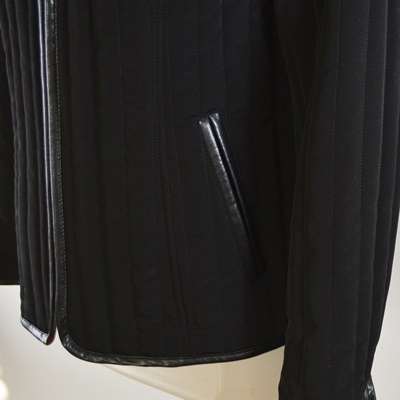 Esprit Women's Black Coat With Faux Fur Collar