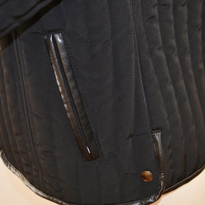 Esprit Women's Black Coat With Faux Fur Collar