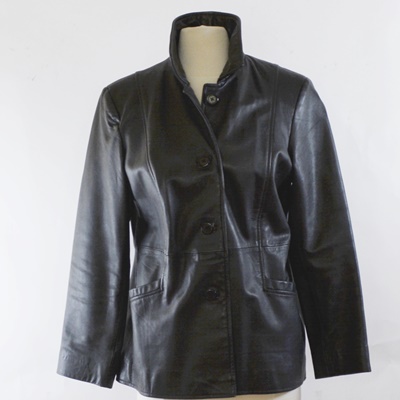 Style & Co. Black Leather Women's Jacket