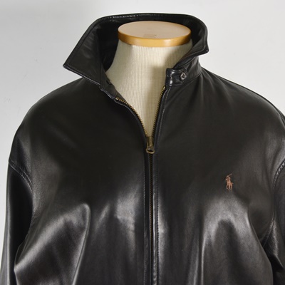 Polo by Ralph Lauren Black Leather Men's Jacket