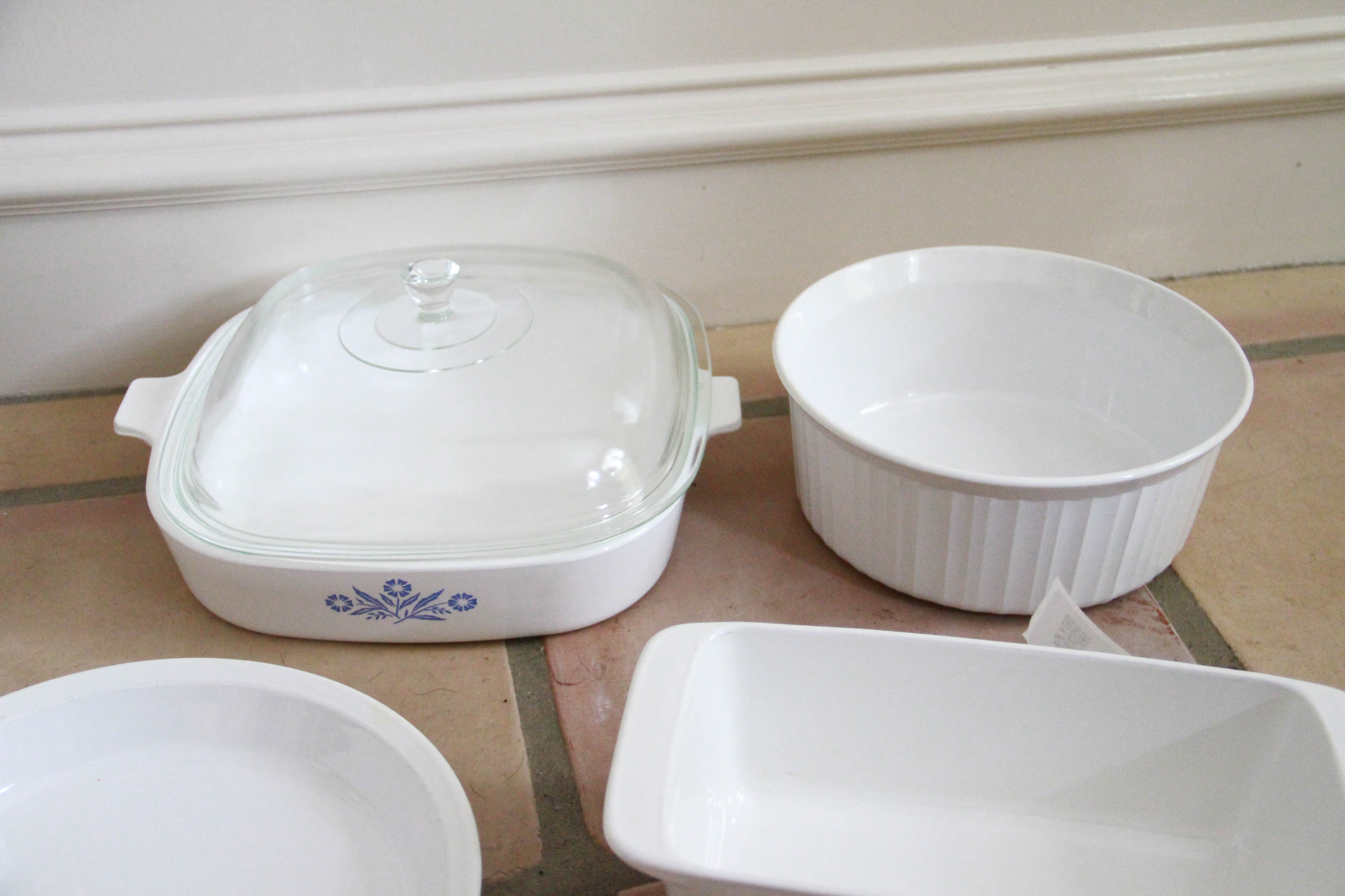 Corningware "Cornflower Blue" Glass Bakeware