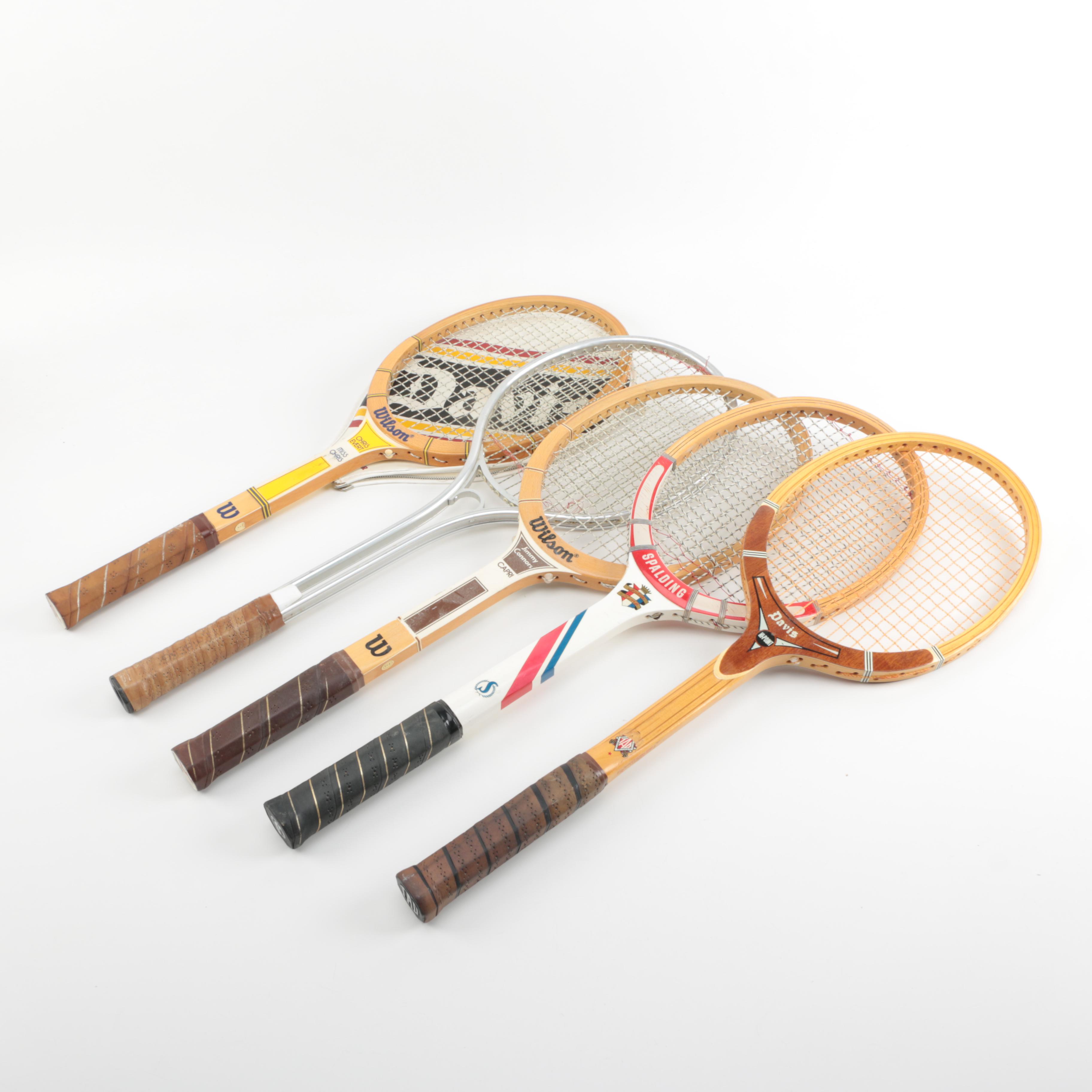 Collection of Five Tennis Rackets