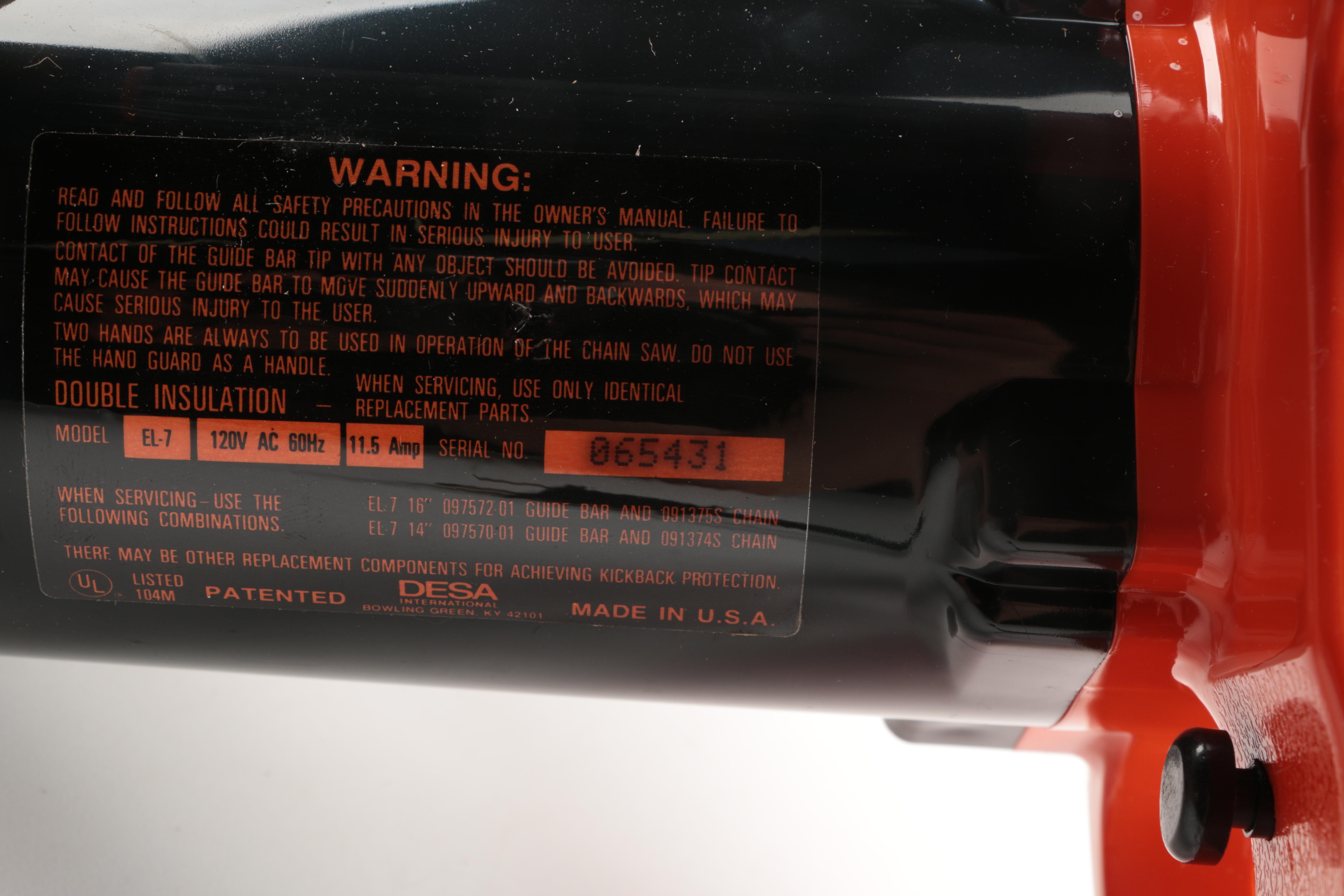 Remington Electric Chain Saw