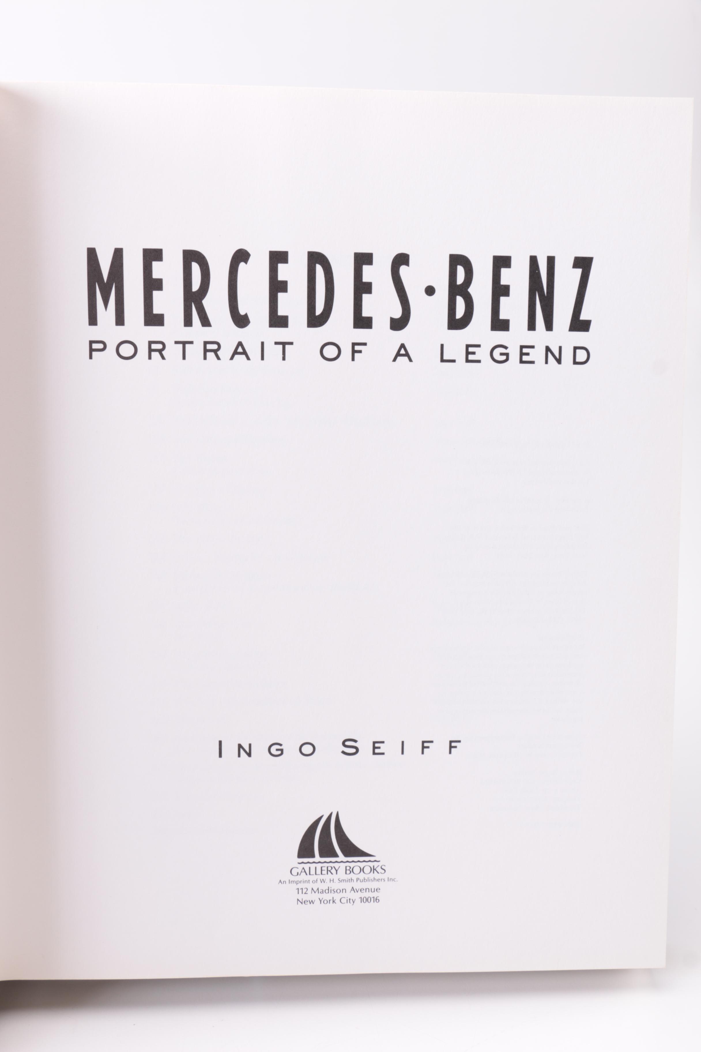 1989 First Edition "Mercedes Benz: Portrait of a Legend" by Ingo Seiff