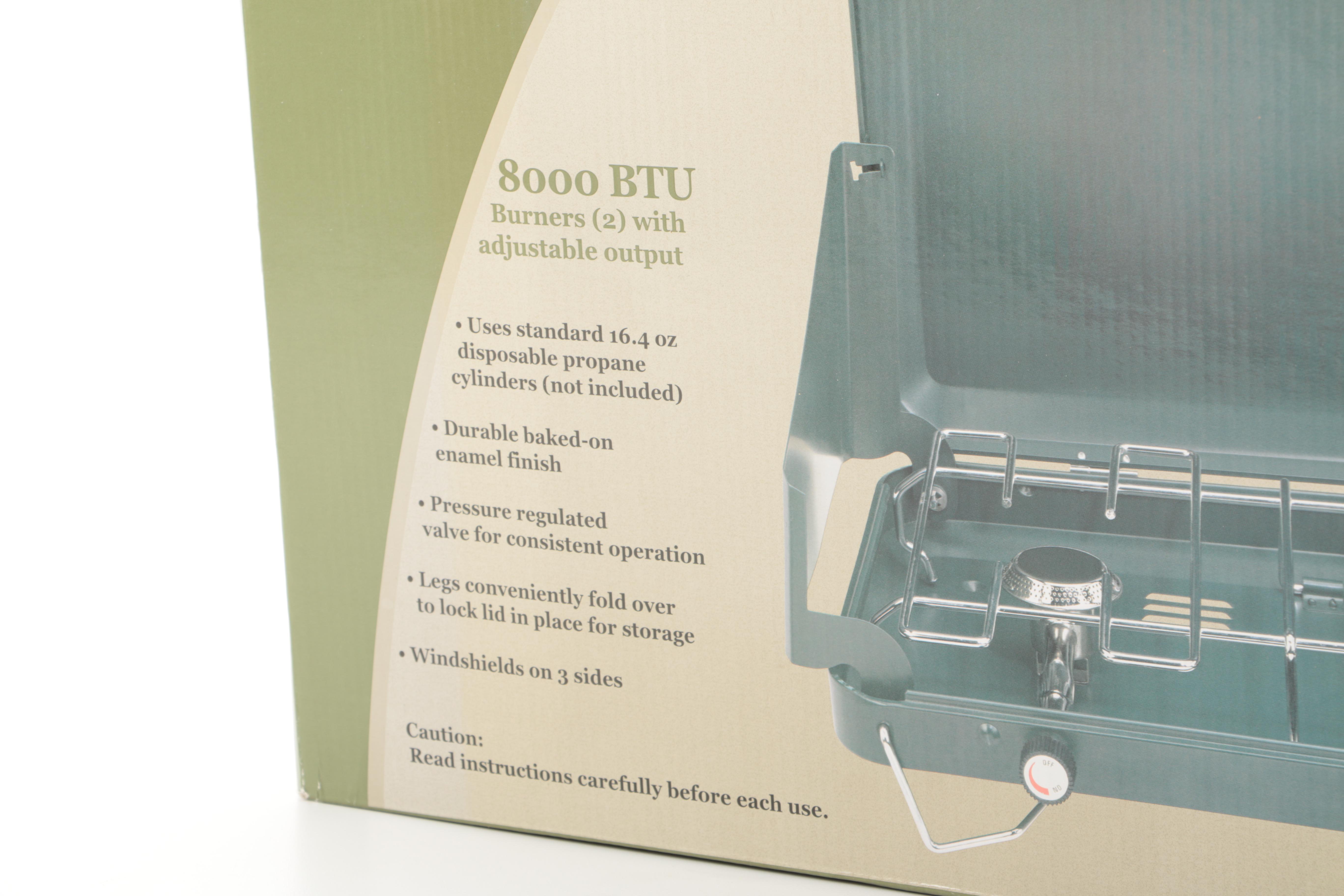 Propane Stove, Barbecue Tool Set and Insect Trap