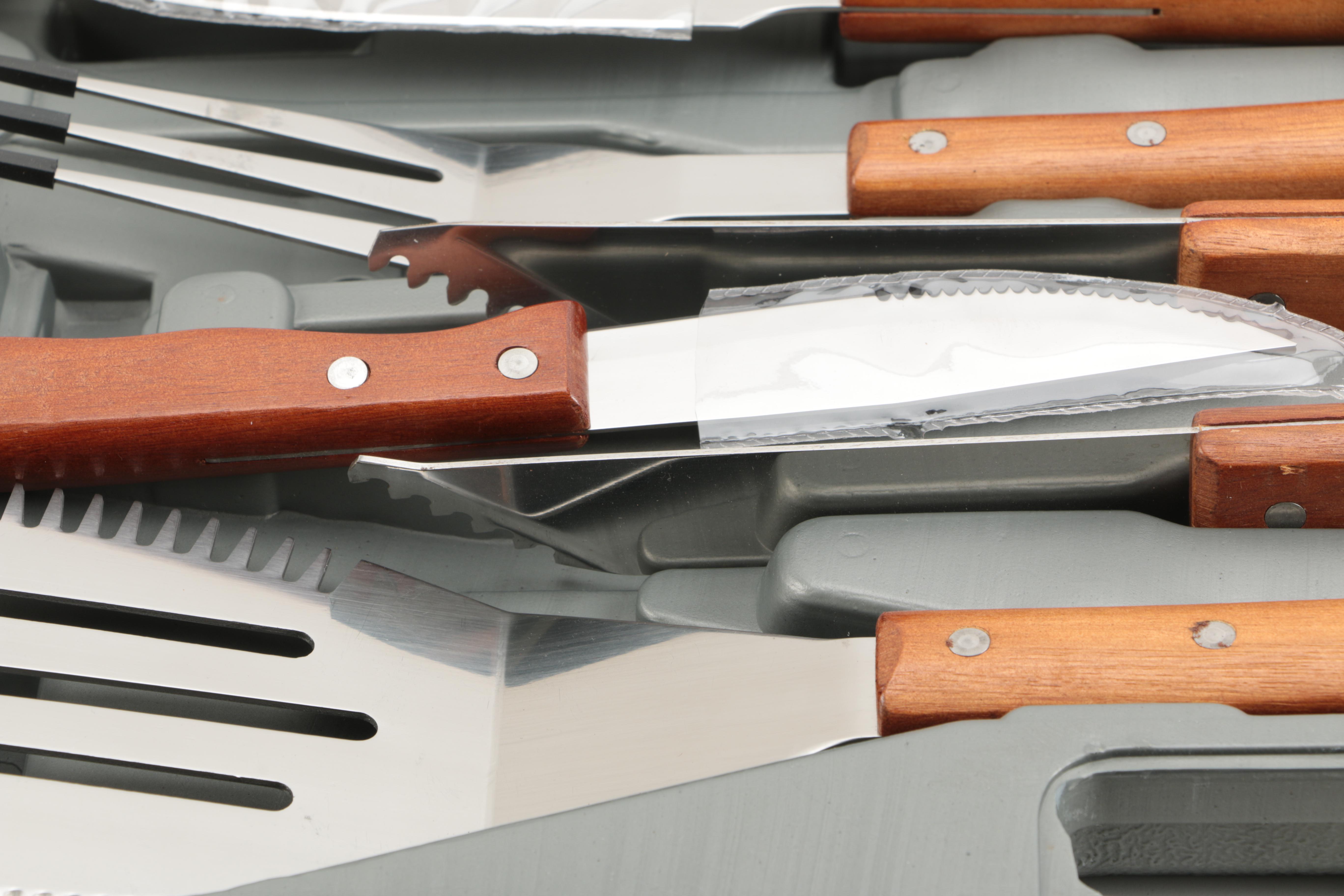 Propane Stove, Barbecue Tool Set and Insect Trap