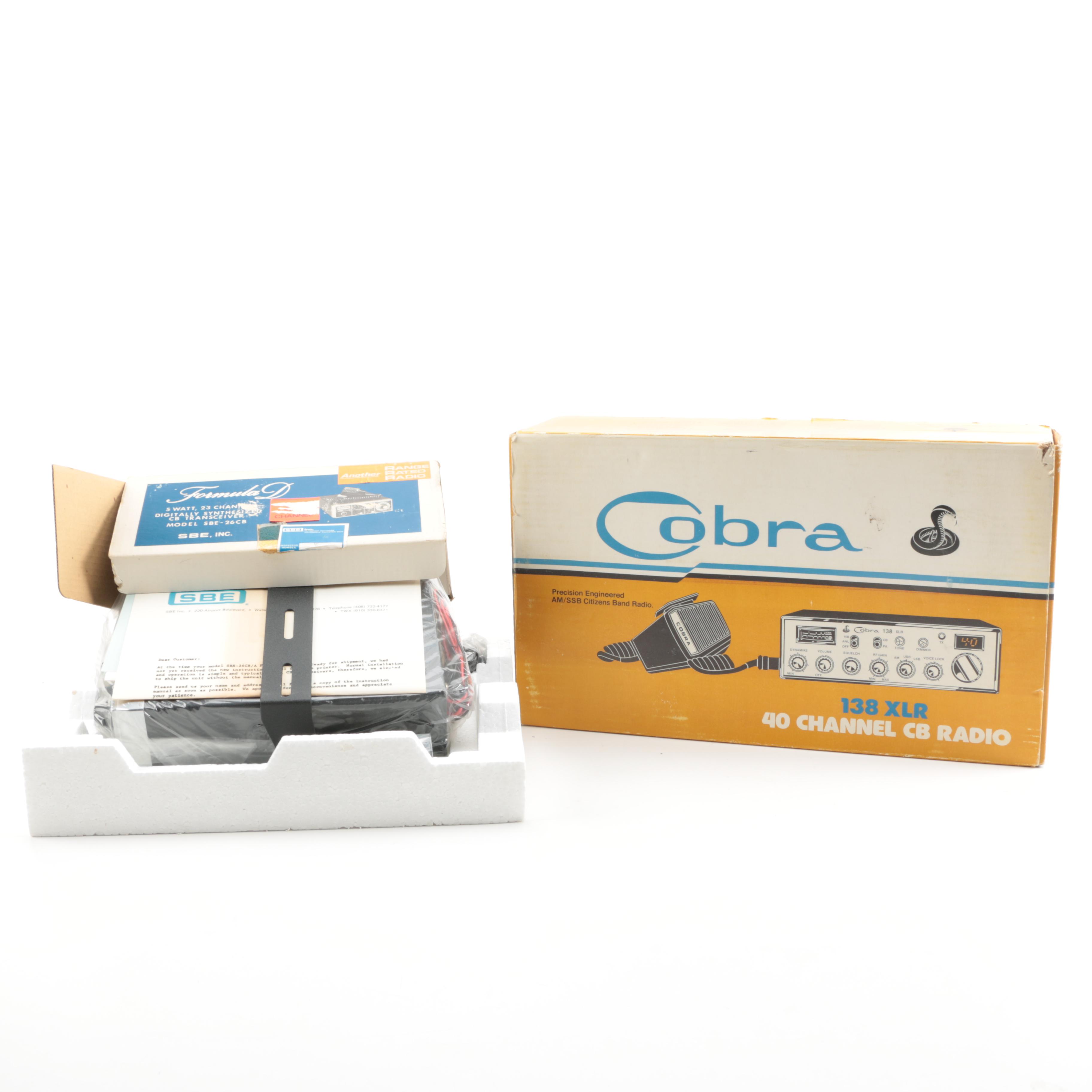 Pair of Formula D and  Cobra CB Radios