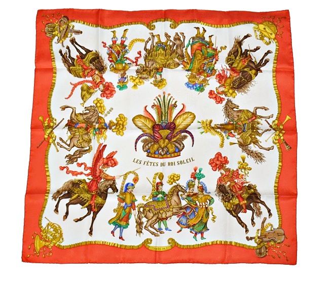Hermès "Les Fetes du Roi Soleil"  Silk Jacquard Carrè