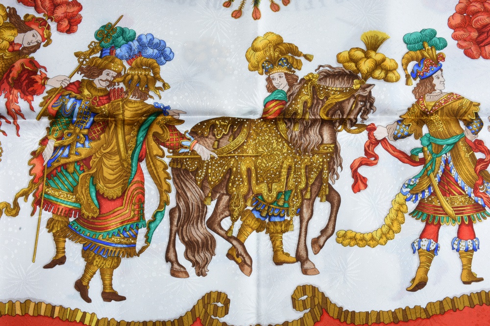 Hermès "Les Fetes du Roi Soleil"  Silk Jacquard Carrè