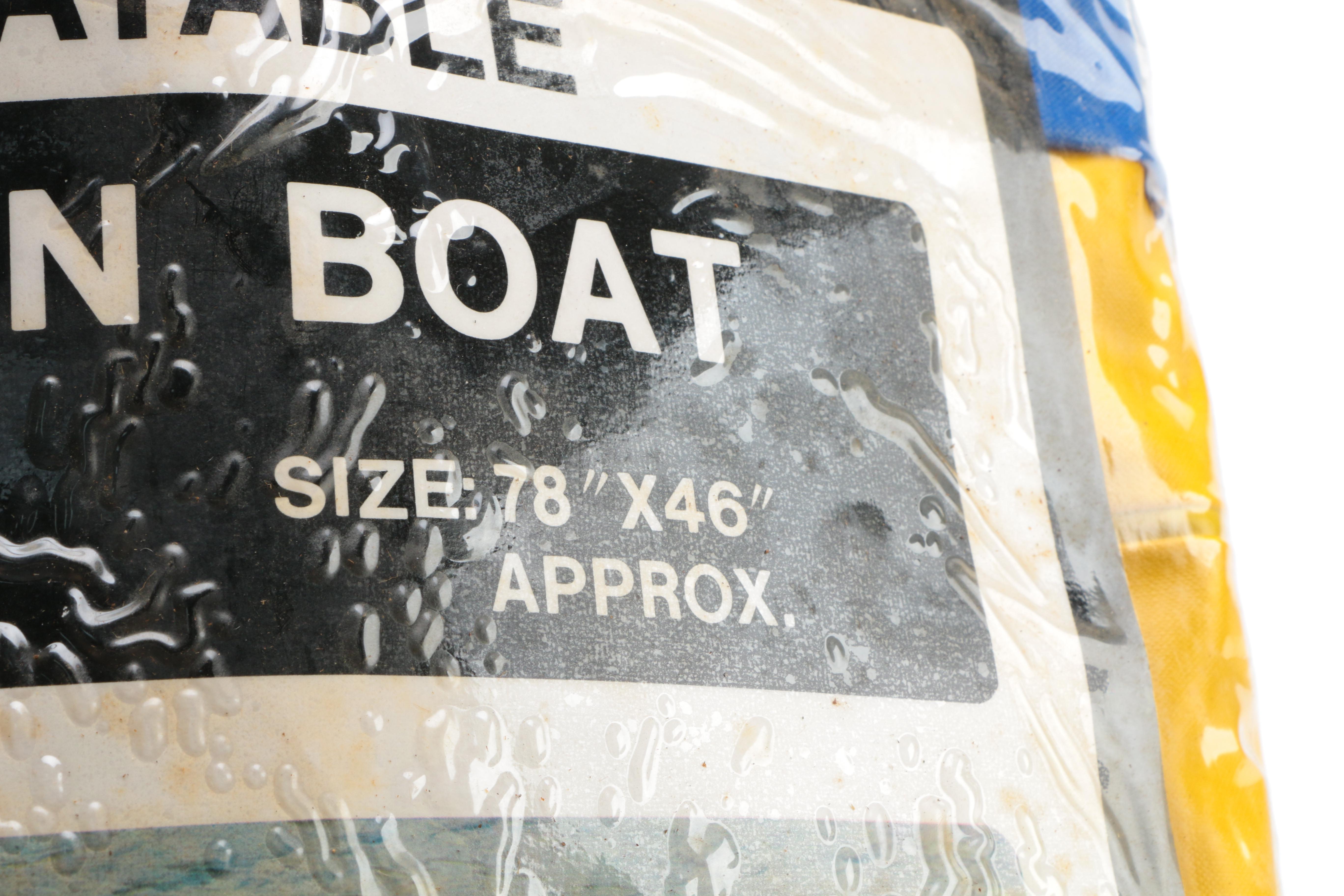 Vinyl Inflatable Champion Boats With Plastic Oars and Foot Pumps