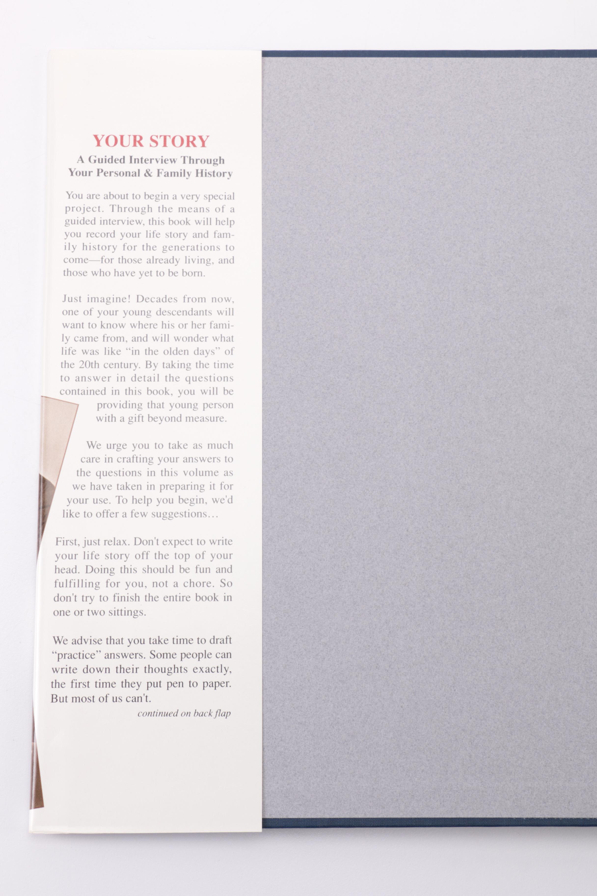 1992 "Your Story" Personal Narrative History Hardcover Books