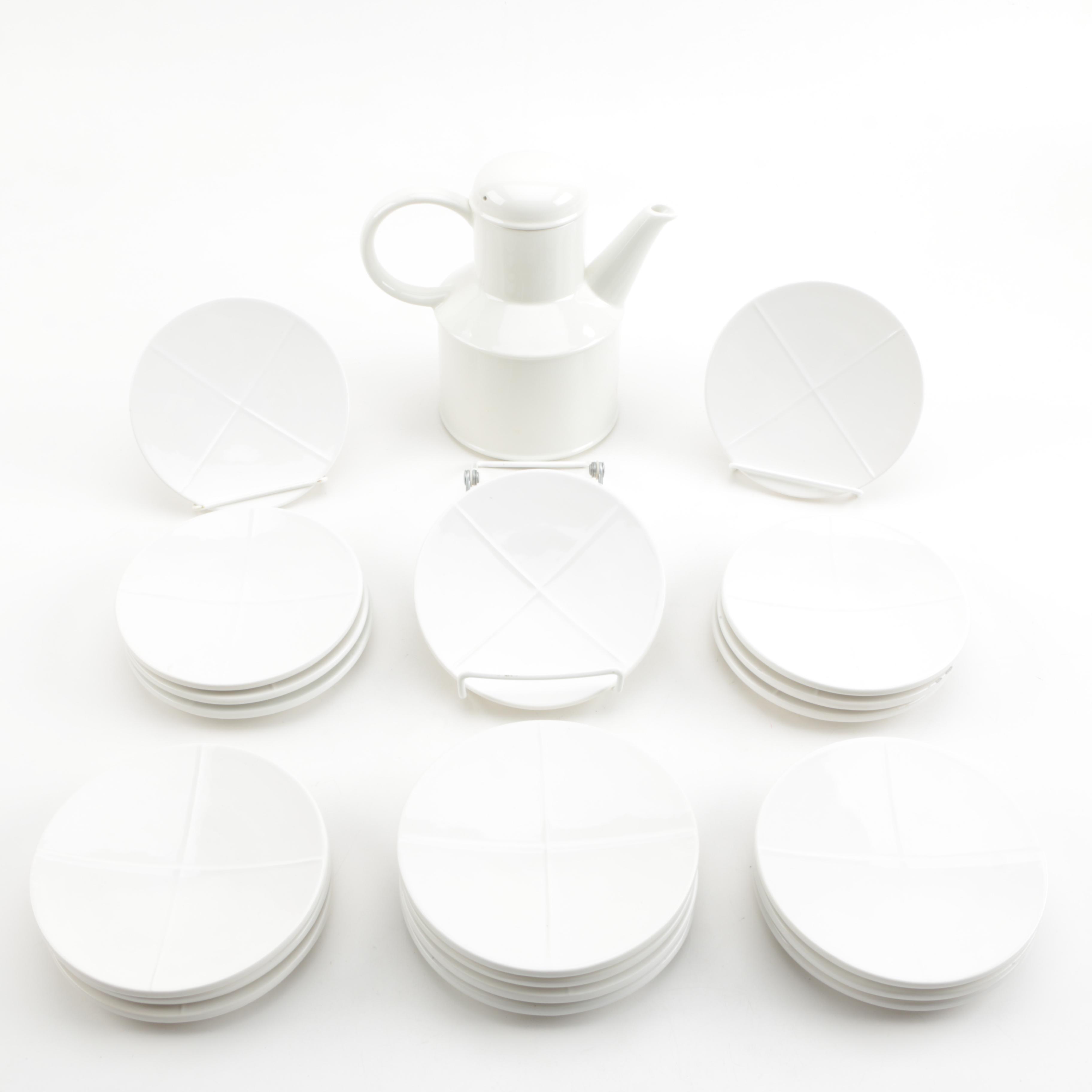 Bloomingdales  Main Course  White Plates and Pitcher