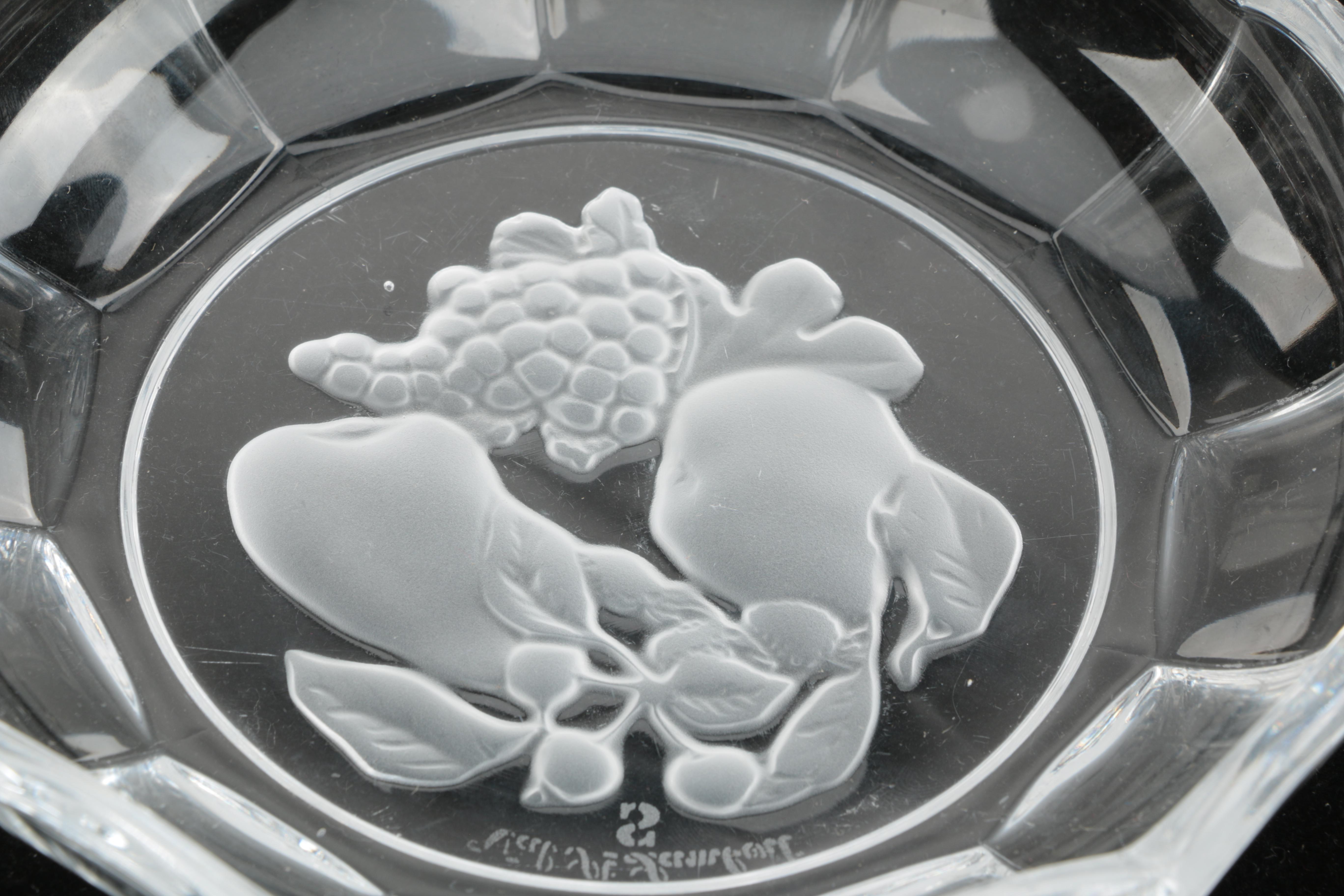 Glass Dishes, Including Val St Lambert, Shrimp Forks and Utensils