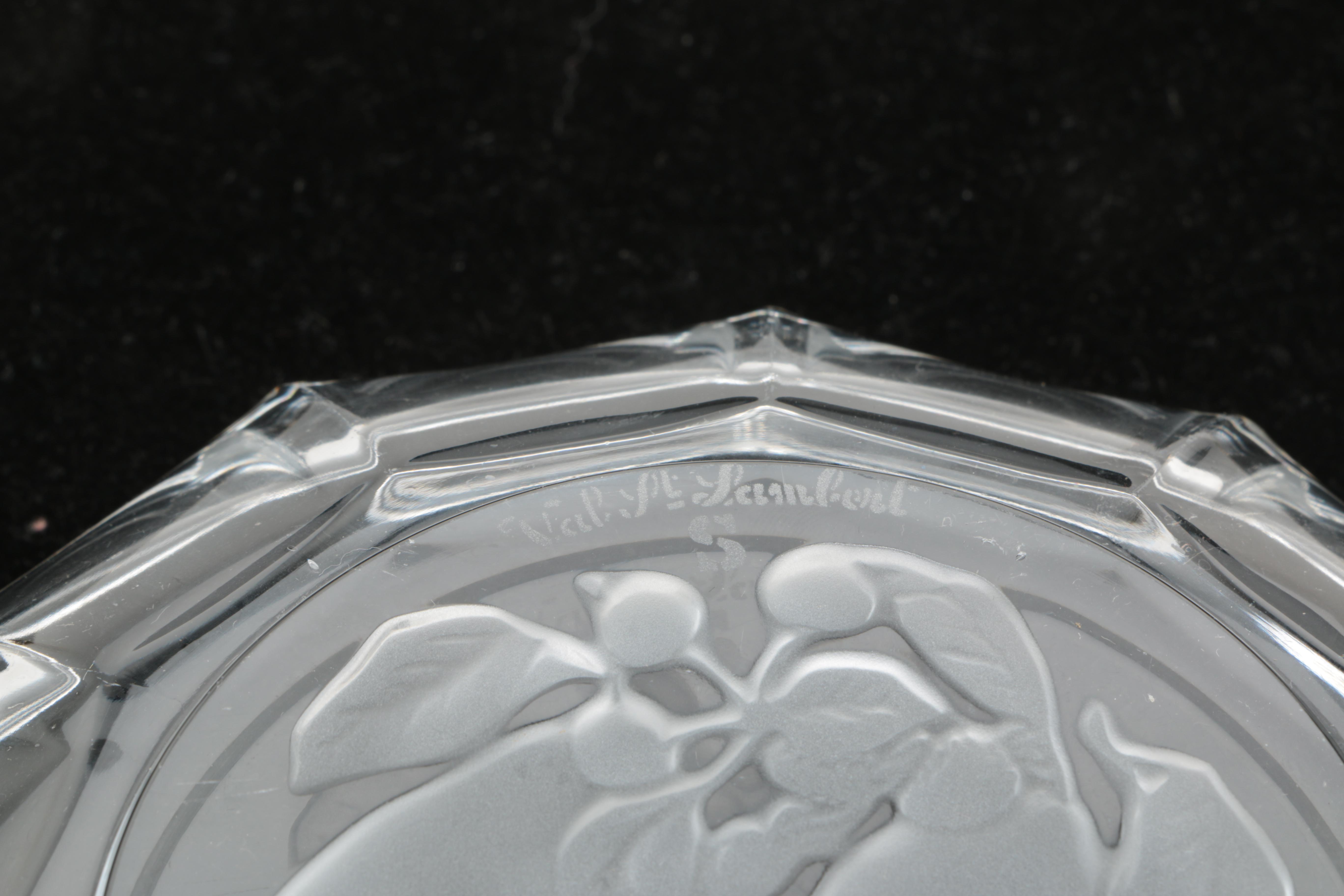 Glass Dishes, Including Val St Lambert, Shrimp Forks and Utensils