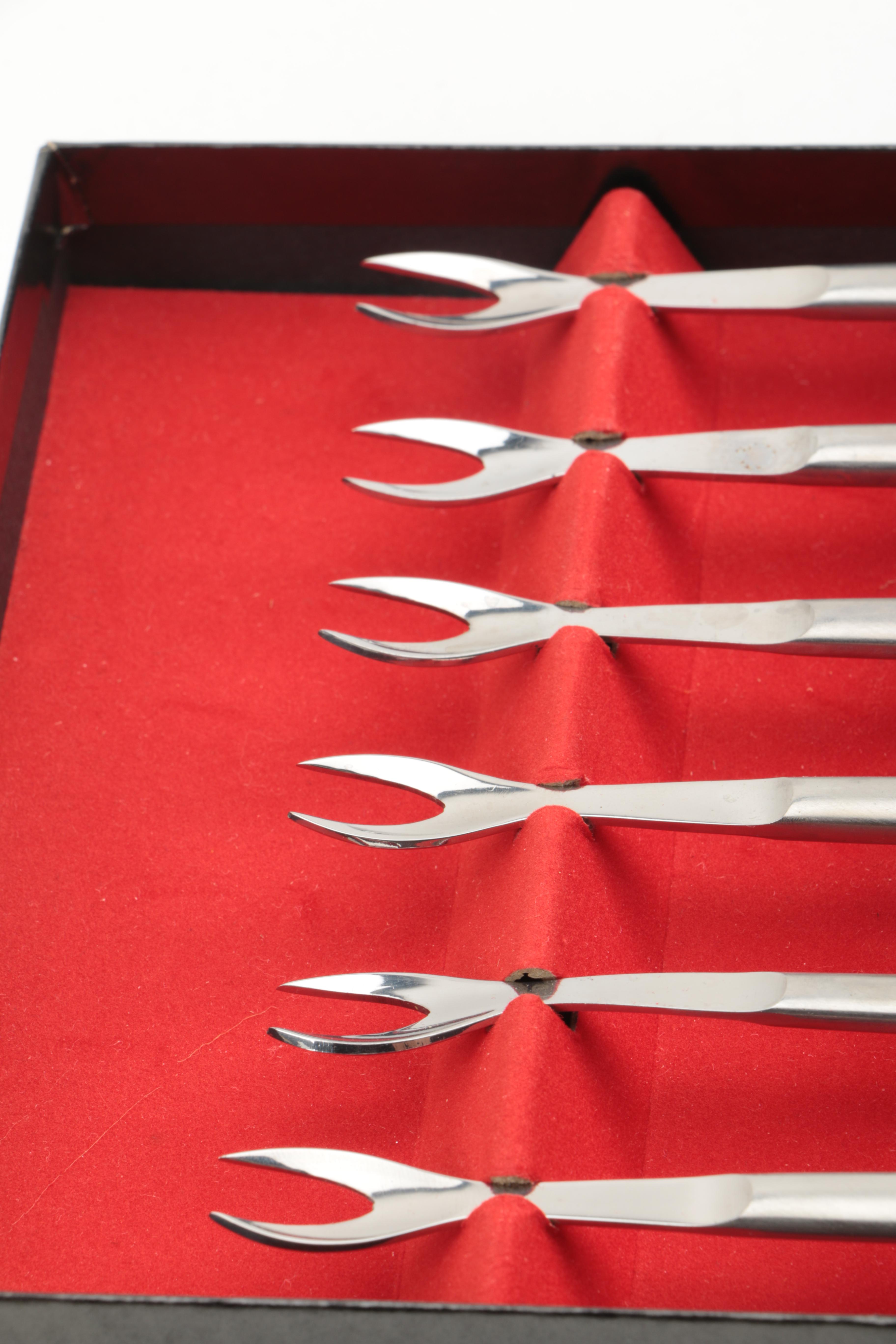 Glass Dishes, Including Val St Lambert, Shrimp Forks and Utensils